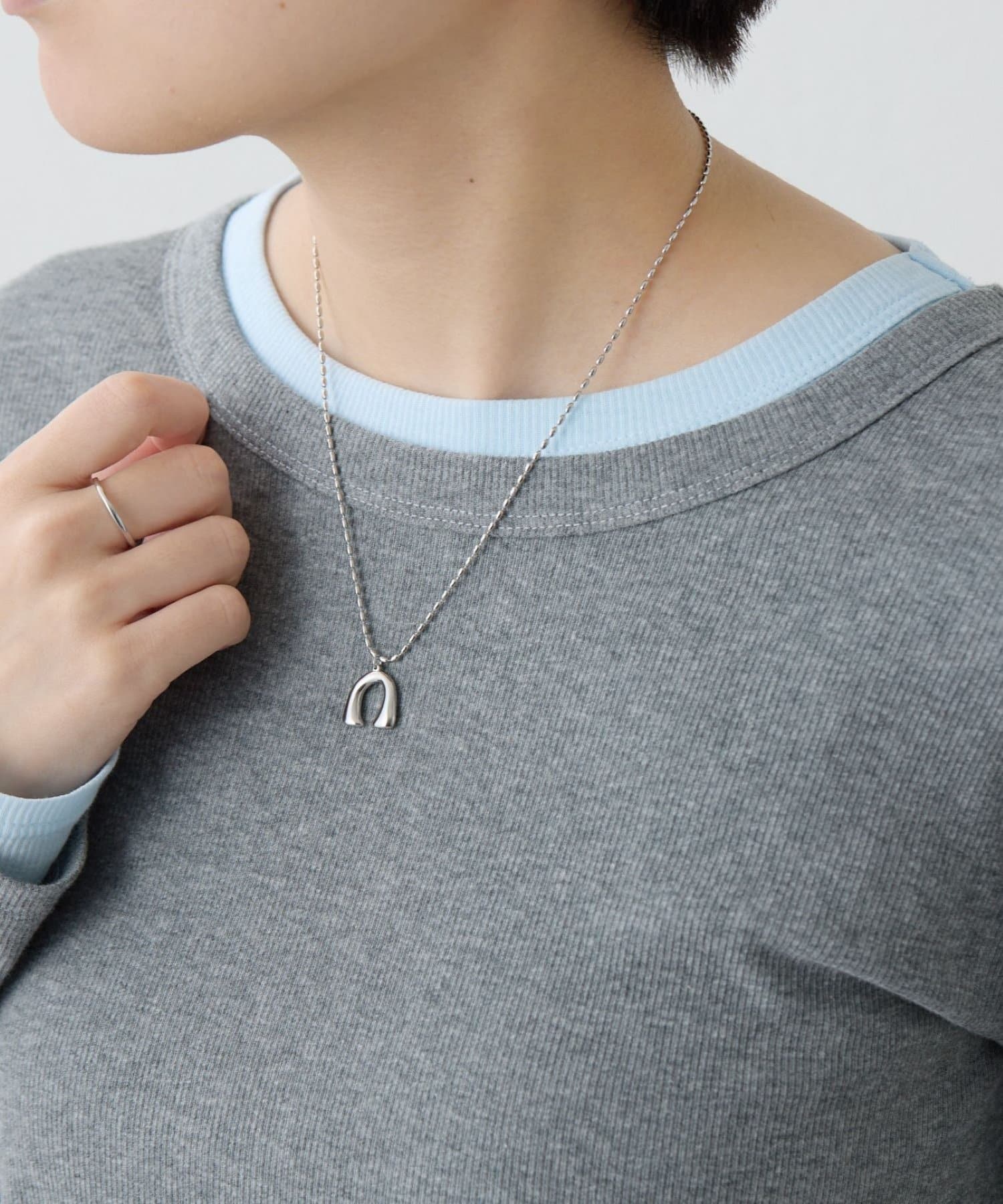 ear PAPILLONNER(イア パピヨネ) 《金属アレルギー対応/ステンレス》Cパーツトップネックレス