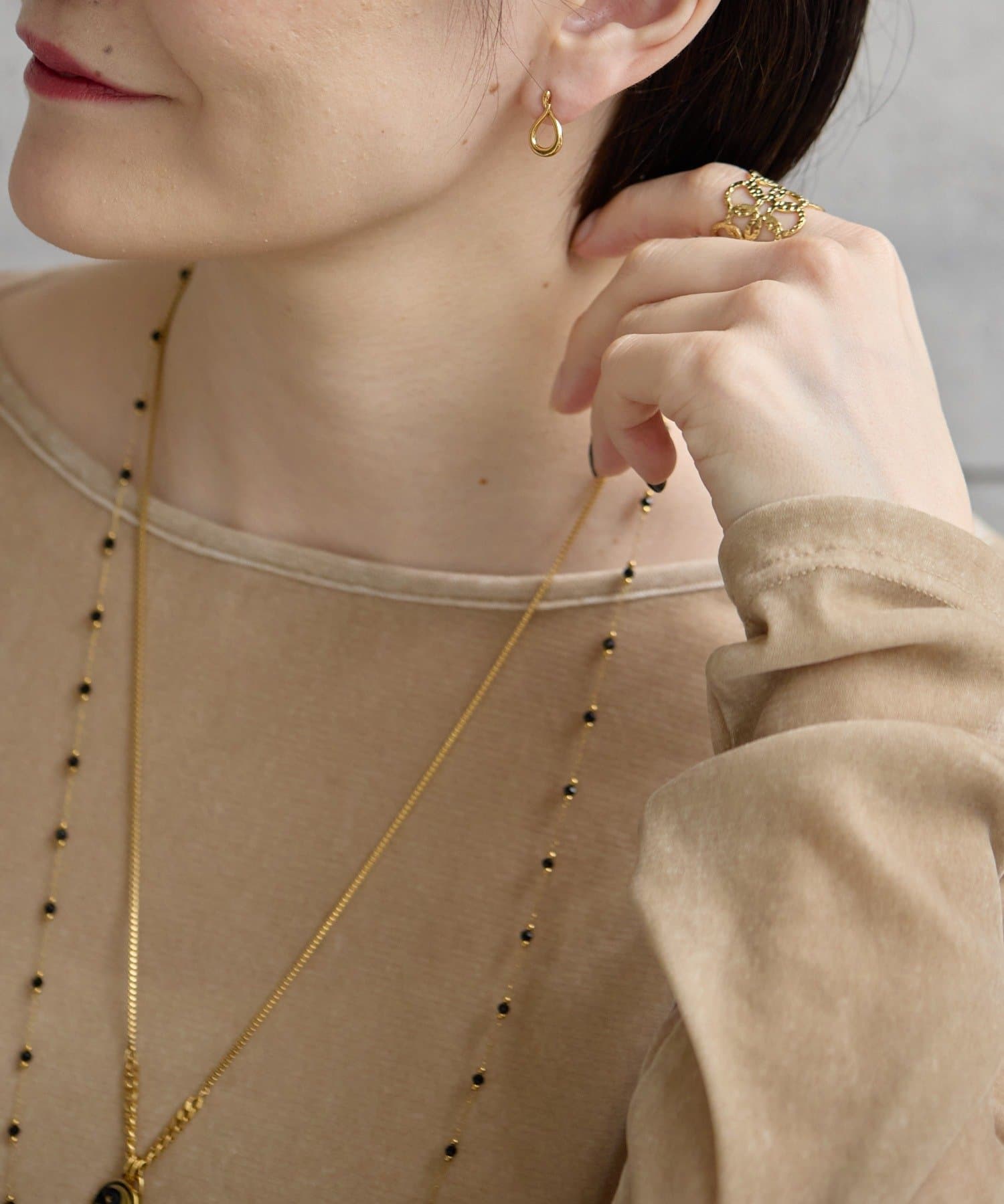 ear PAPILLONNER(イア パピヨネ) 《金属アレルギー対応/ステンレス》ワンスト雫ピアス