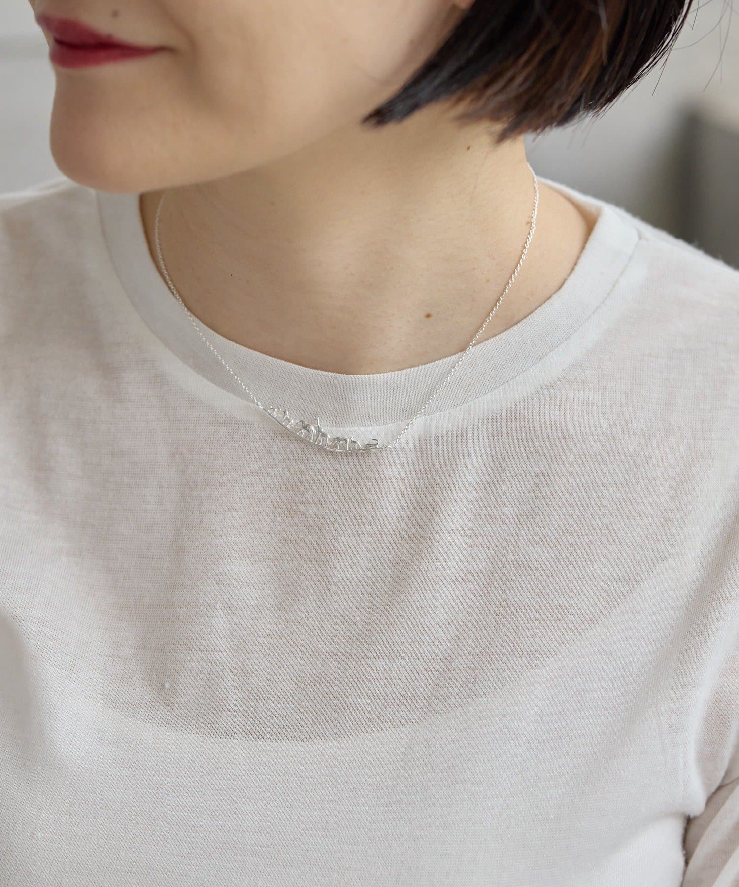 ear PAPILLONNER(イア パピヨネ) 《WEB＆一部店舗限定/スターリングシルバー使用》どうぶつの行進ネックレス