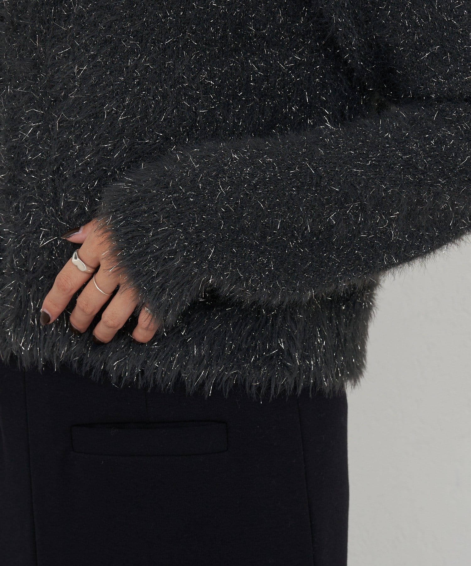 SHENERY(シーナリー) ラメシャギーニットカーデ