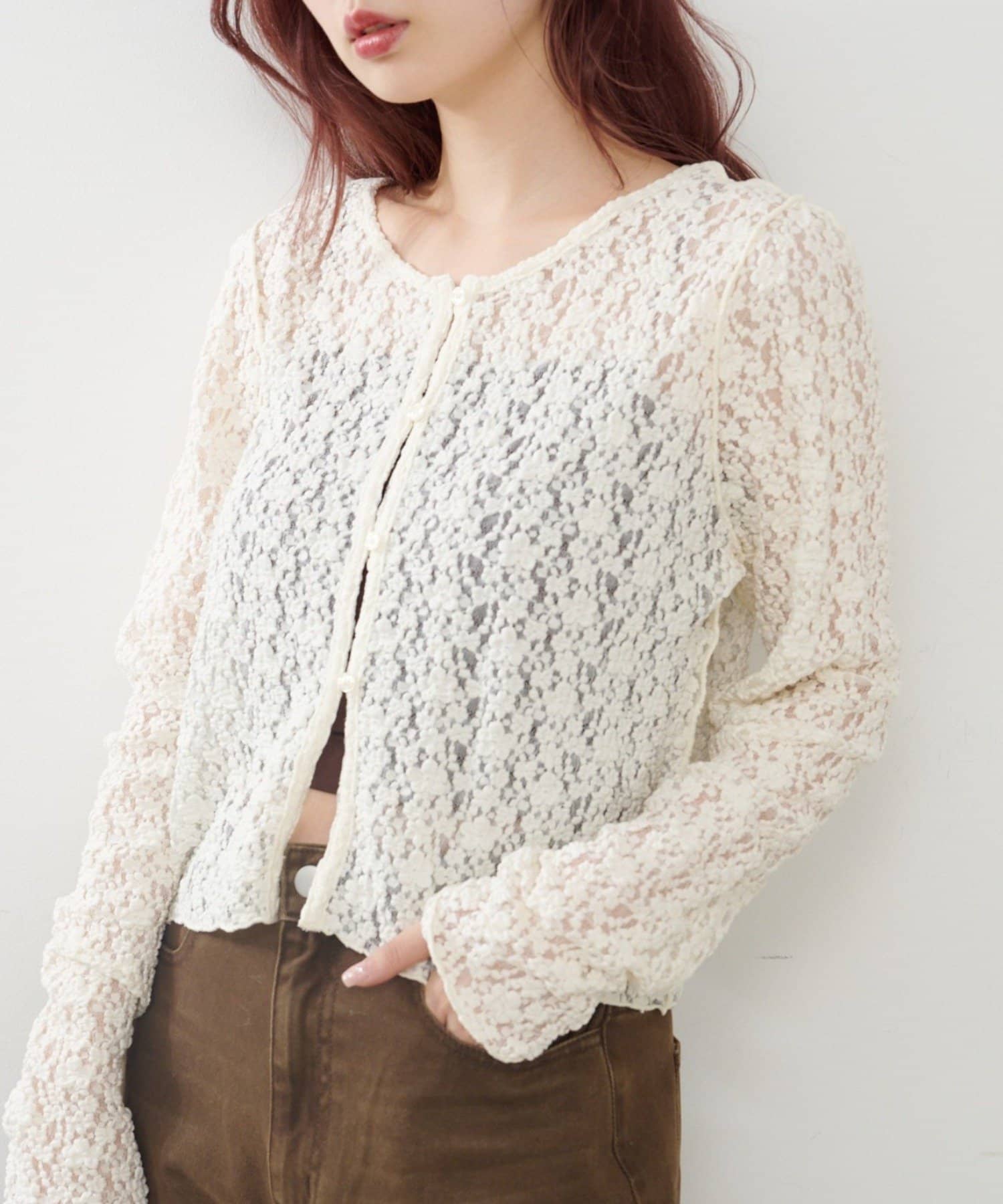Kastane(カスタネ) レース2wayカーディガン