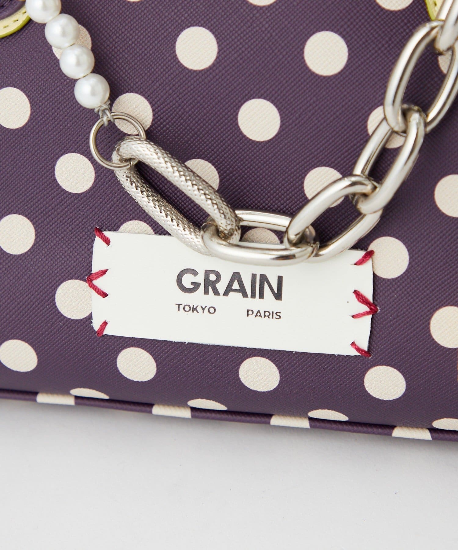 CIAOPANIC(チャオパニック) 【GRAIN/グレイン】チャーム付き水玉トートバック