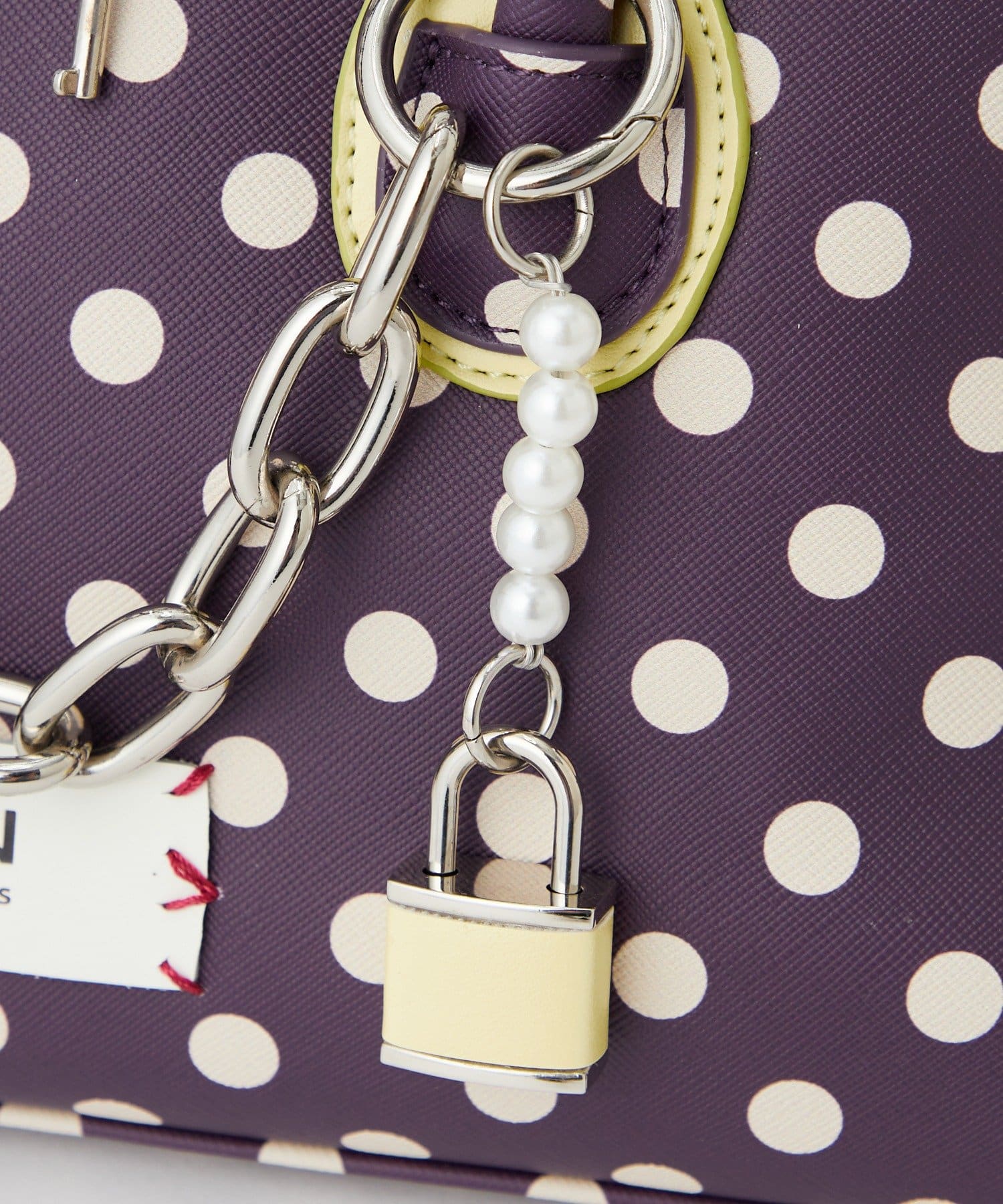 CIAOPANIC(チャオパニック) 【GRAIN/グレイン】チャーム付き水玉トートバック