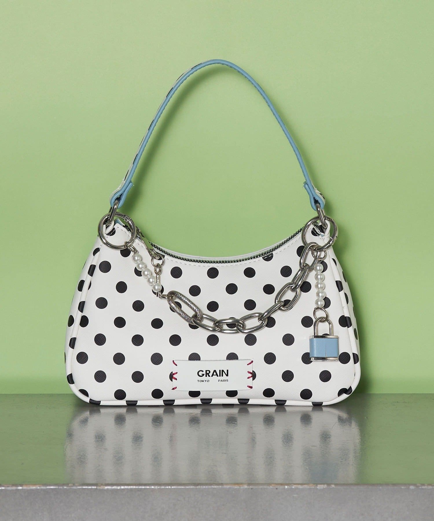 CIAOPANIC(チャオパニック) 【GRAIN/グレイン】チャーム付き水玉2WAYハンドバック
