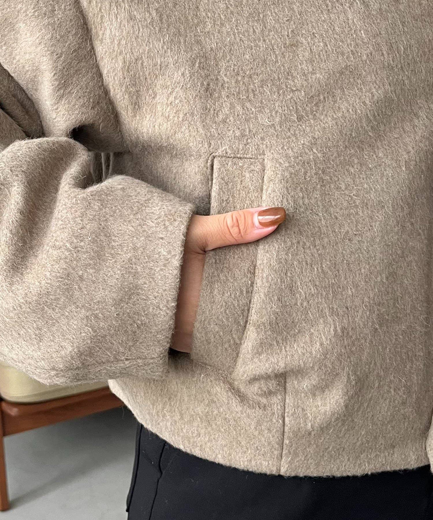 CAPRICIEUX LE'MAGE(カプリシュレマージュ) 【2WAYで着用可能】スタンドウールショートコート