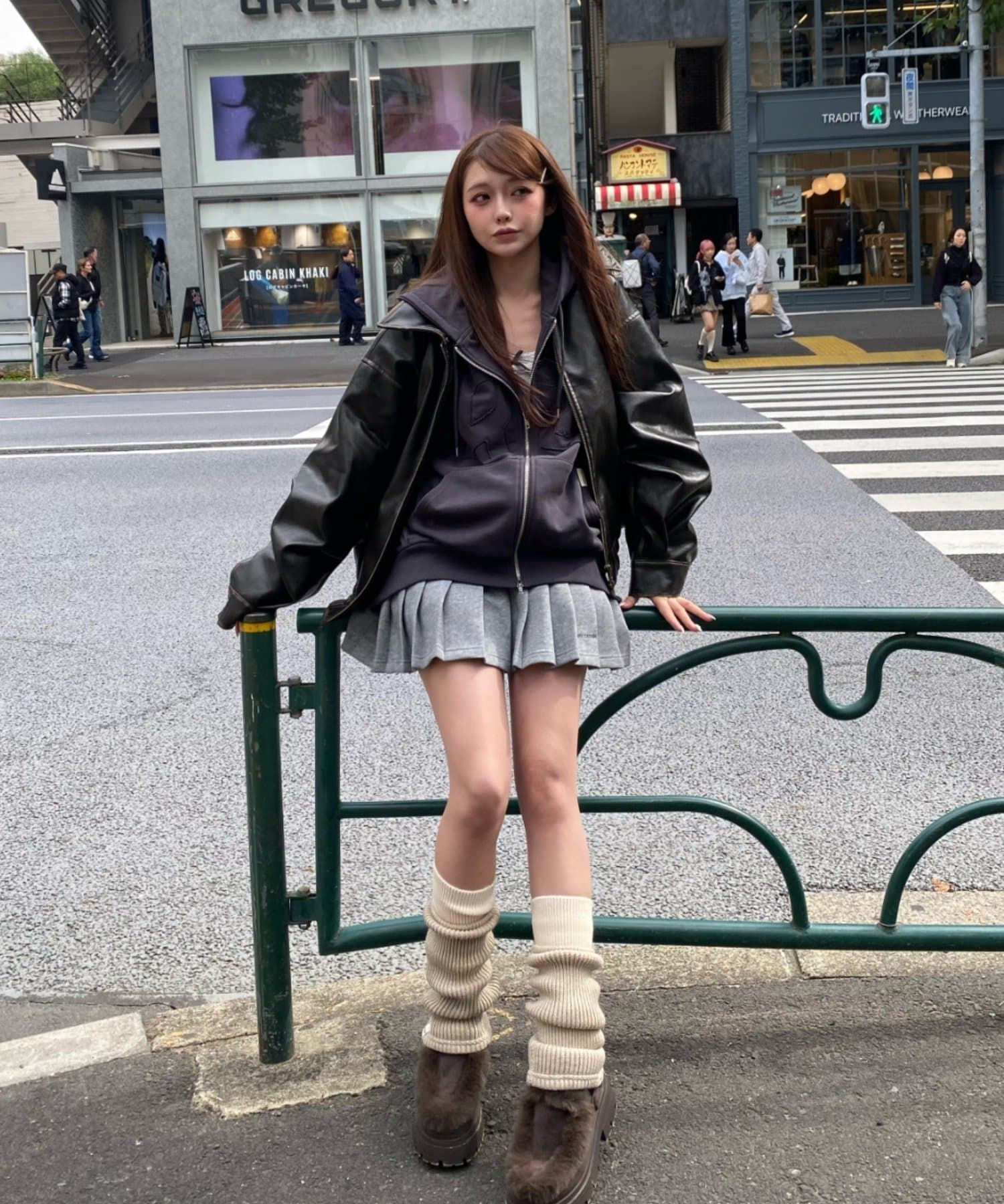 RAY CASSIN(レイカズン) 配色レッグウォーマー