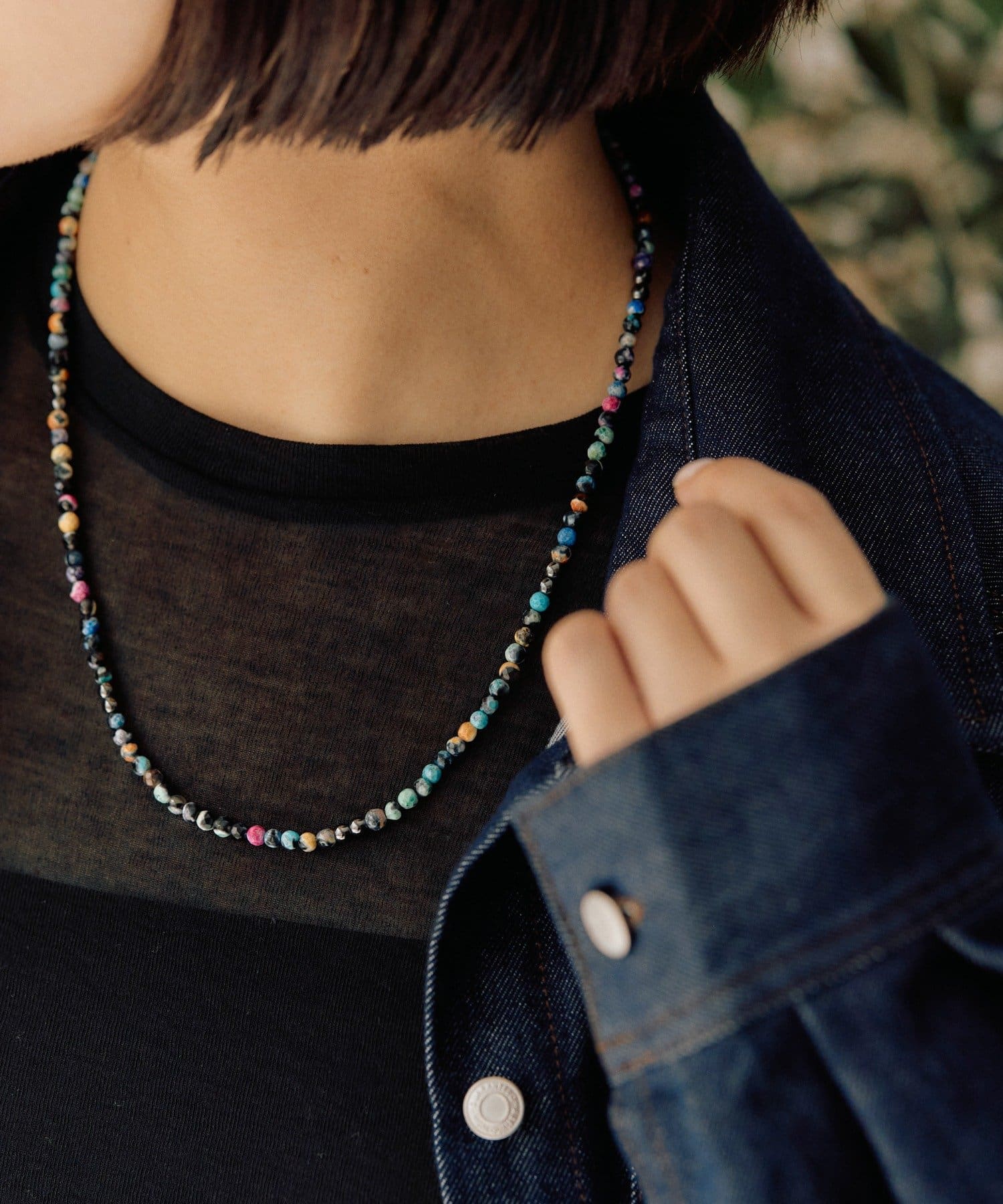 ear PAPILLONNER(イア パピヨネ) 《WEB限定》MIXカラーストーンネックレス