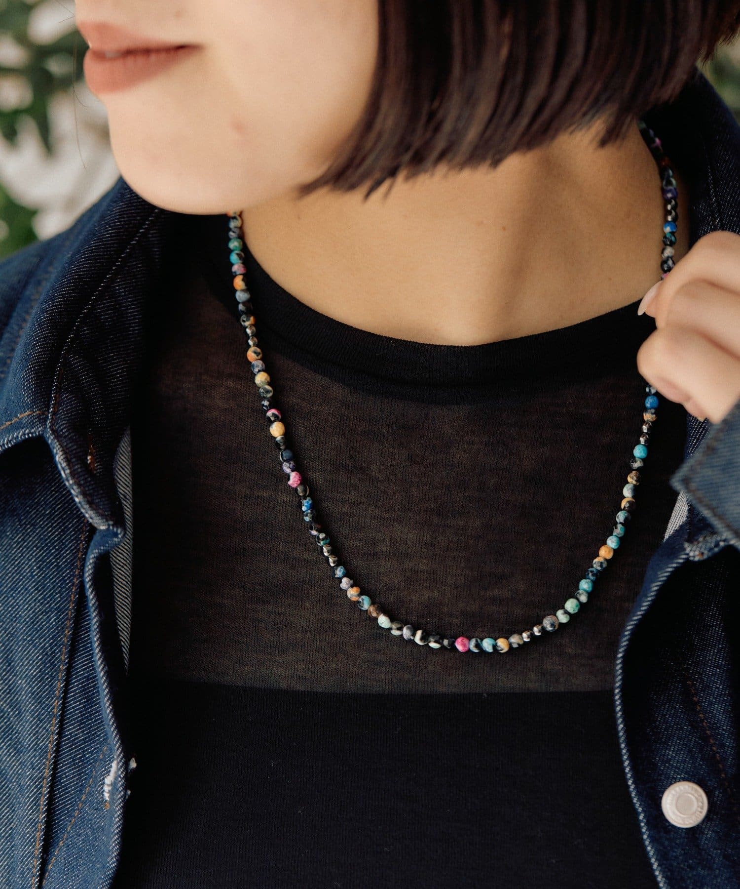 ear PAPILLONNER(イア パピヨネ) 《WEB限定》MIXカラーストーンネックレス