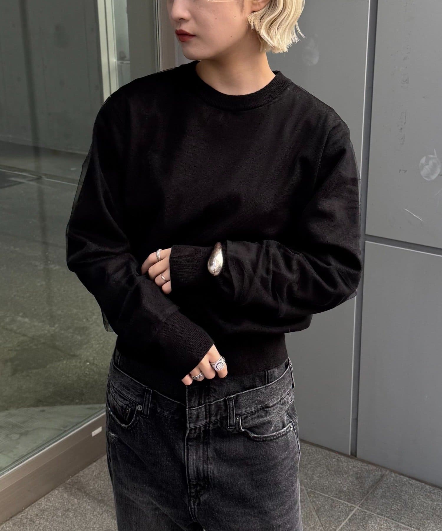 Lui's(ルイス) チュールドッキングニット