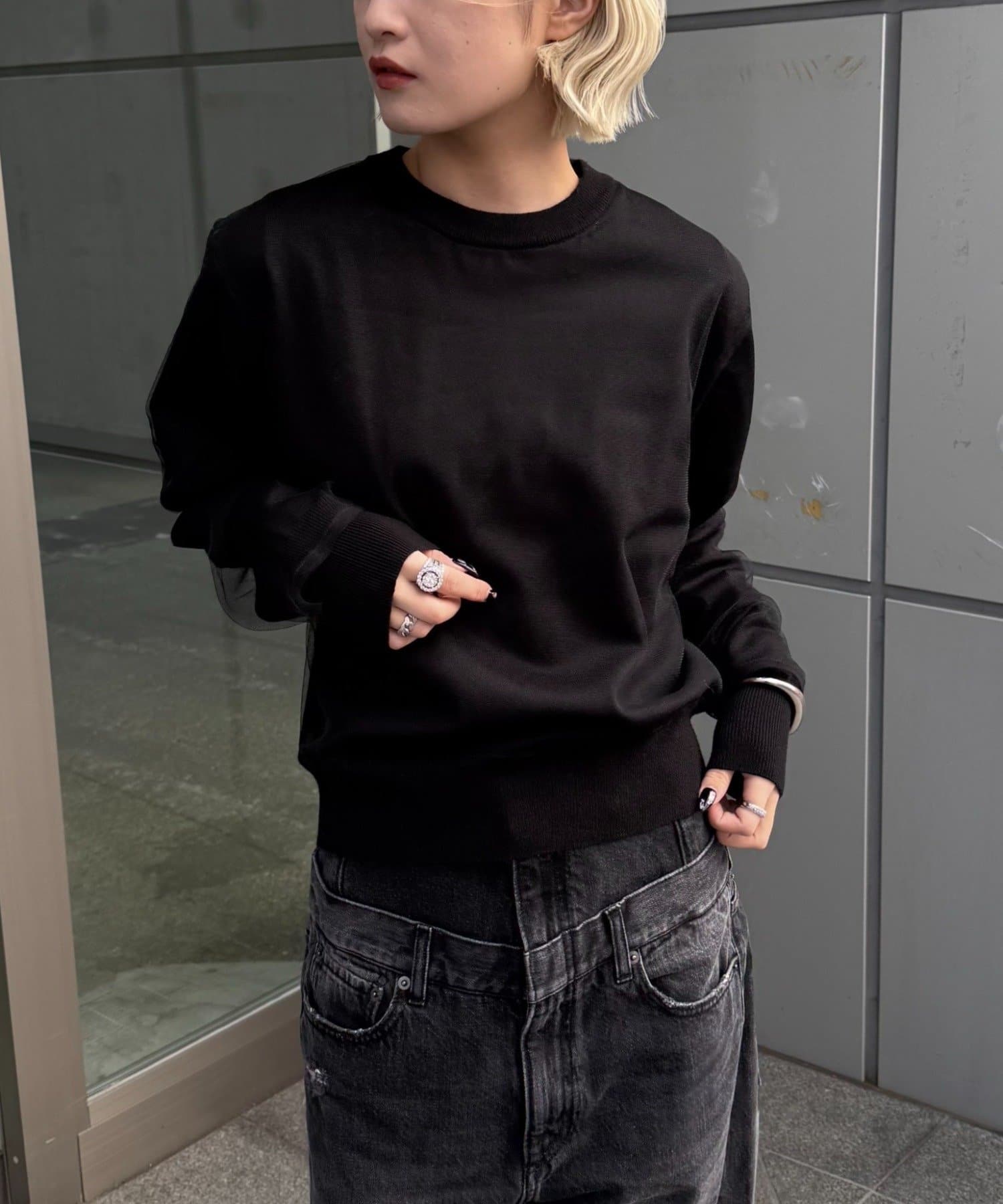 Lui's(ルイス) チュールドッキングニット