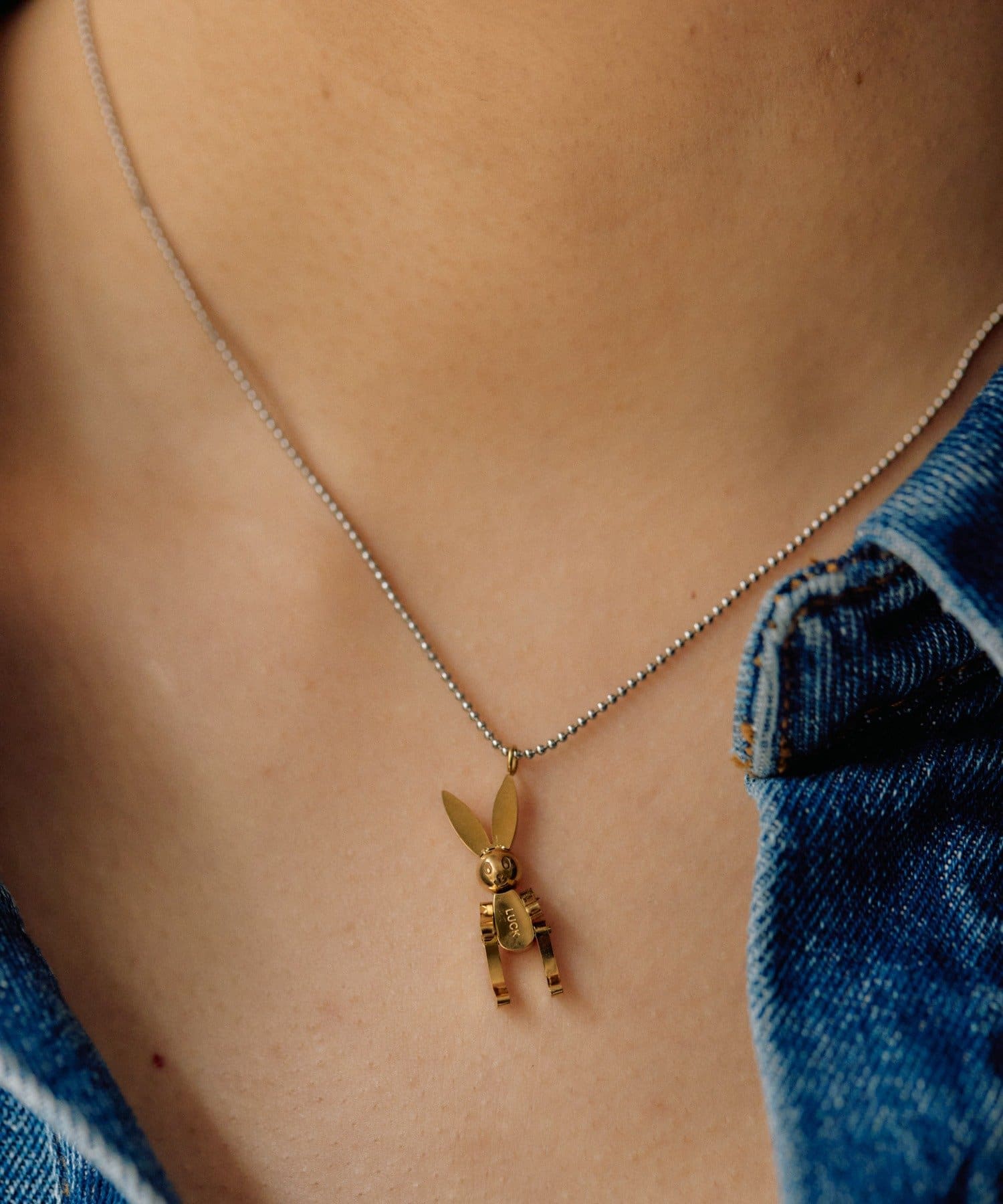 ear PAPILLONNER(イア パピヨネ) 《WEB＆一部店舗限定/金属アレルギー対応/ステンレス》うさぎネックレス