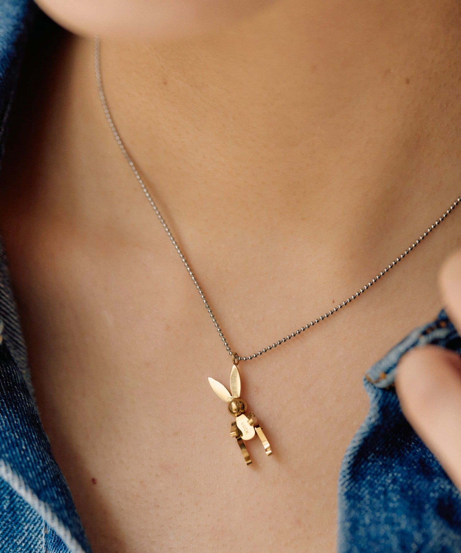 ear PAPILLONNER(イア パピヨネ) 《WEB＆一部店舗限定/金属アレルギー対応/ステンレス》うさぎネックレス