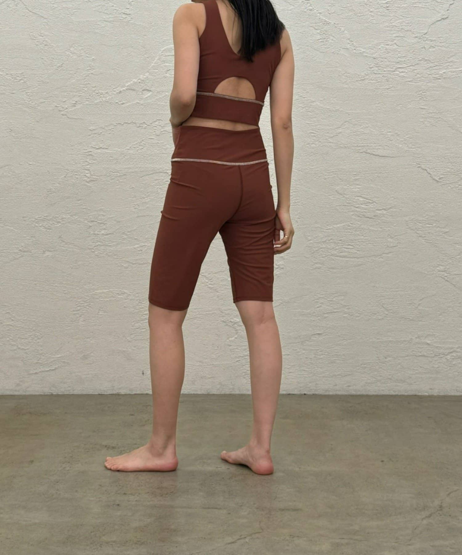 OUTLET(アウトレット) 【earthy_】【ACTIVE WEAR】ハーフレギンス