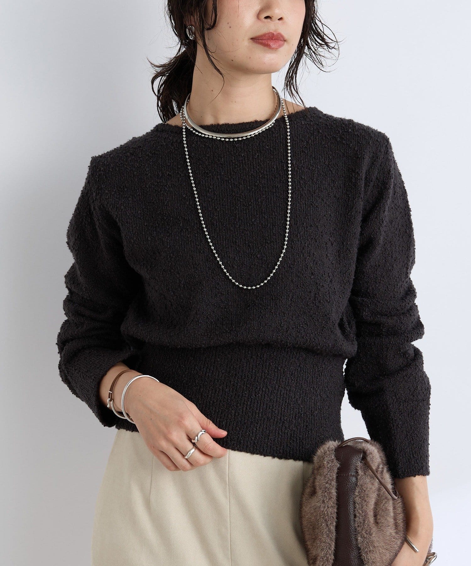 OUTLET(アウトレット) 【RIVE DROITE】コットンネップヤーンニット