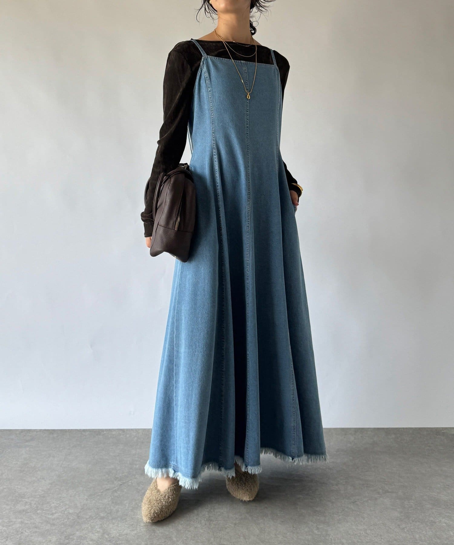 OUTLET(アウトレット) 【RIVE DROITE】デニムキャミワンピース