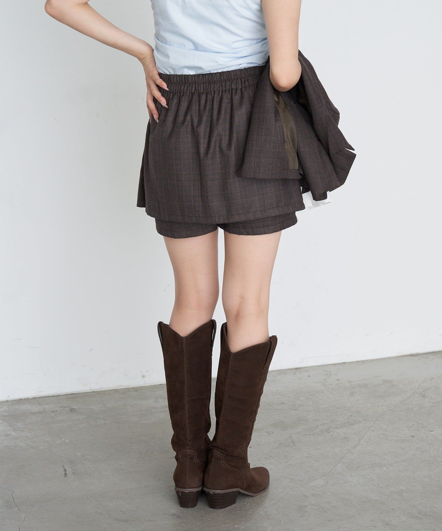 OUTLET(アウトレット) 【RAY CASSIN】スリットレイヤードスカパン