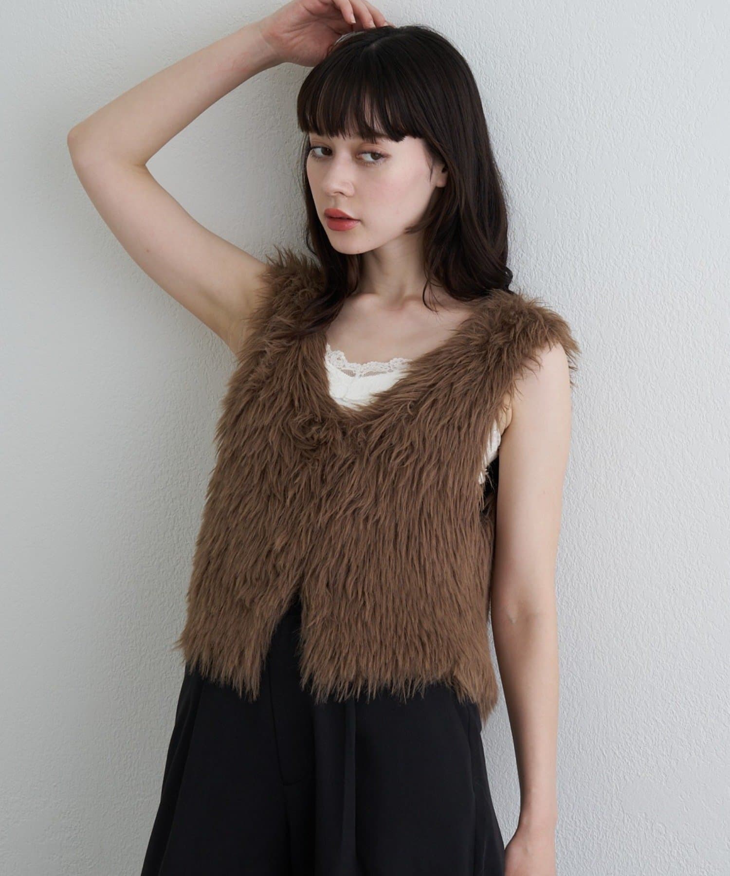 OUTLET(アウトレット) 【RAY CASSIN】ファーニットベスト