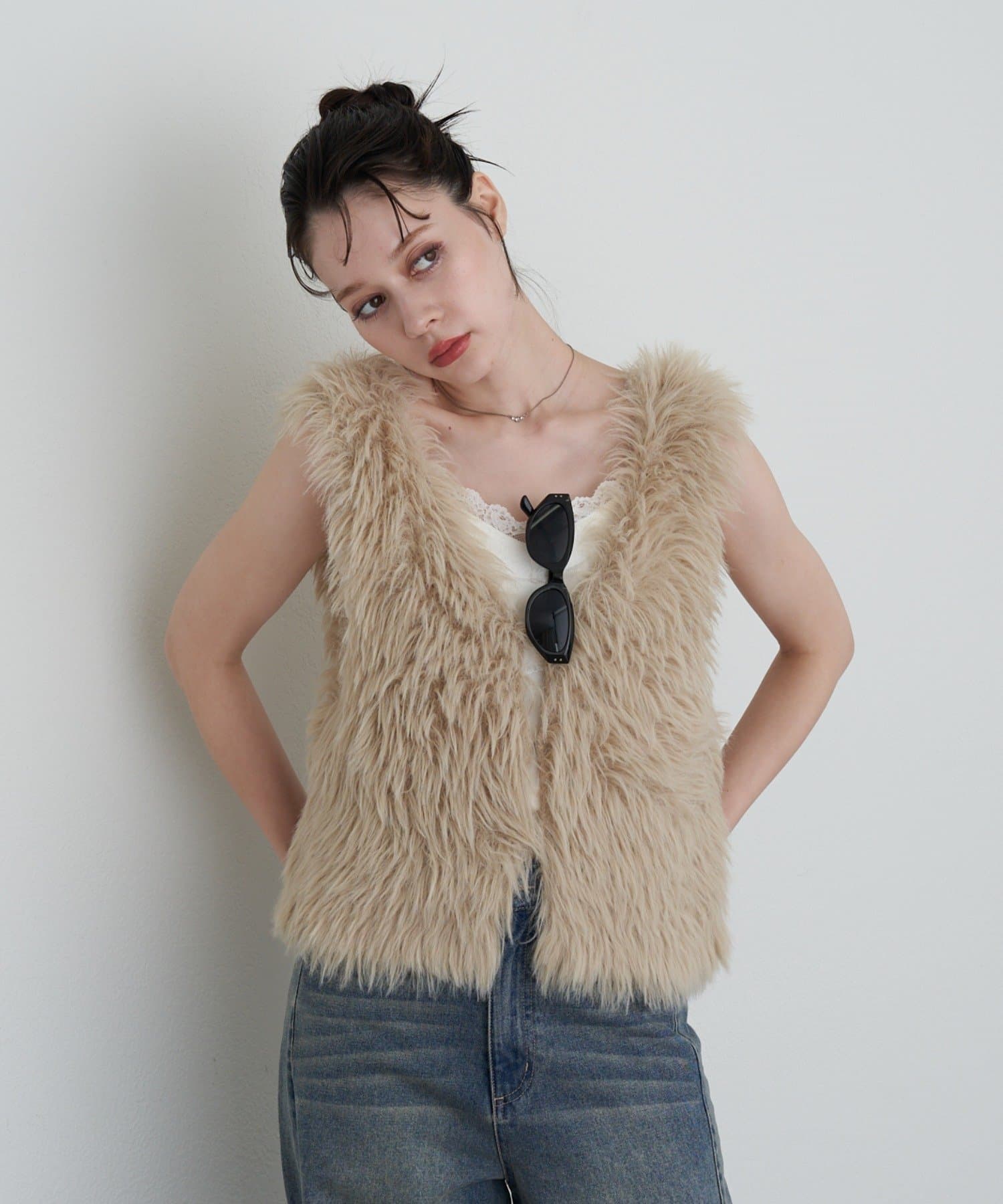 OUTLET(アウトレット) 【RAY CASSIN】ファーニットベスト