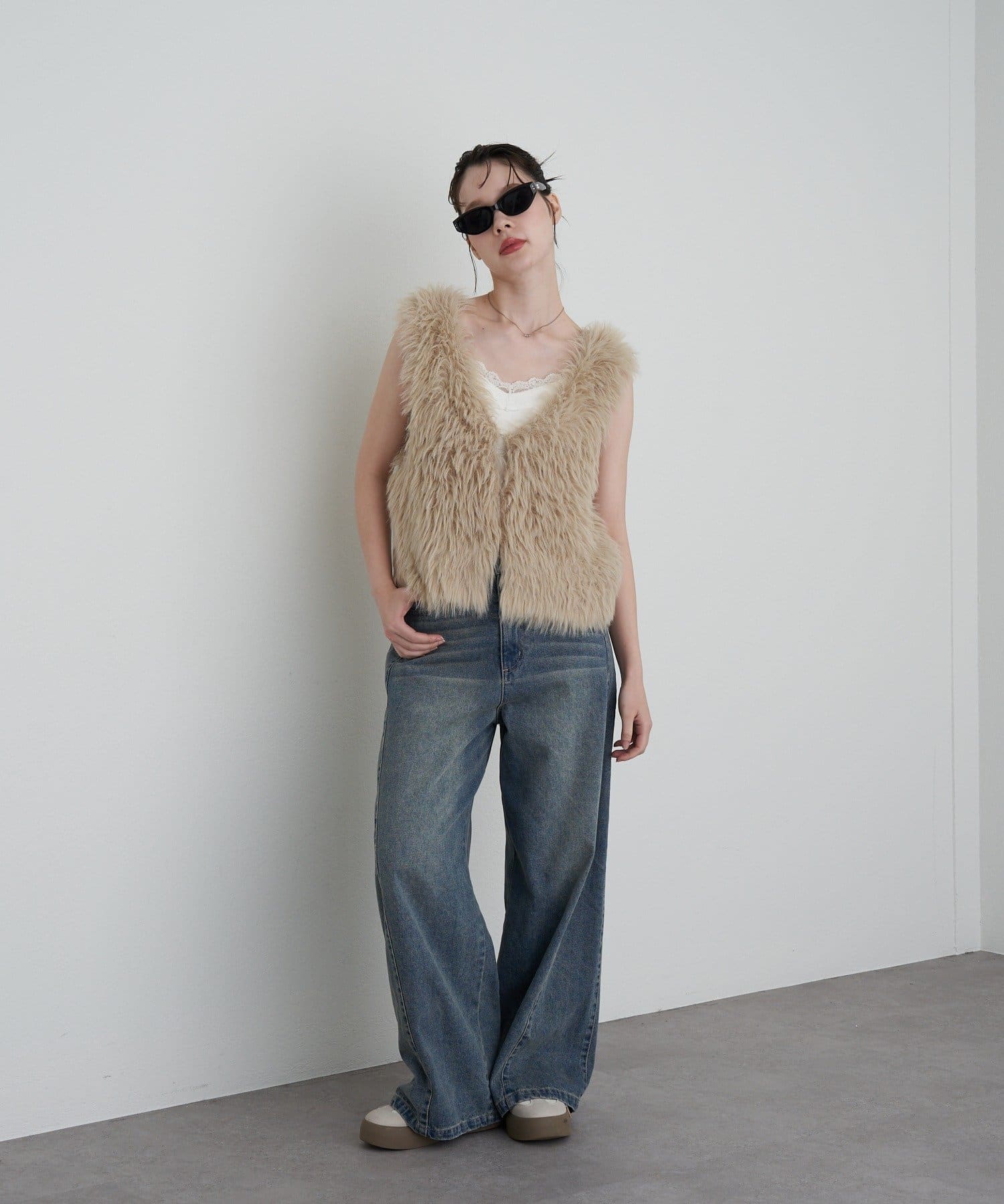 OUTLET(アウトレット) 【RAY CASSIN】ファーニットベスト