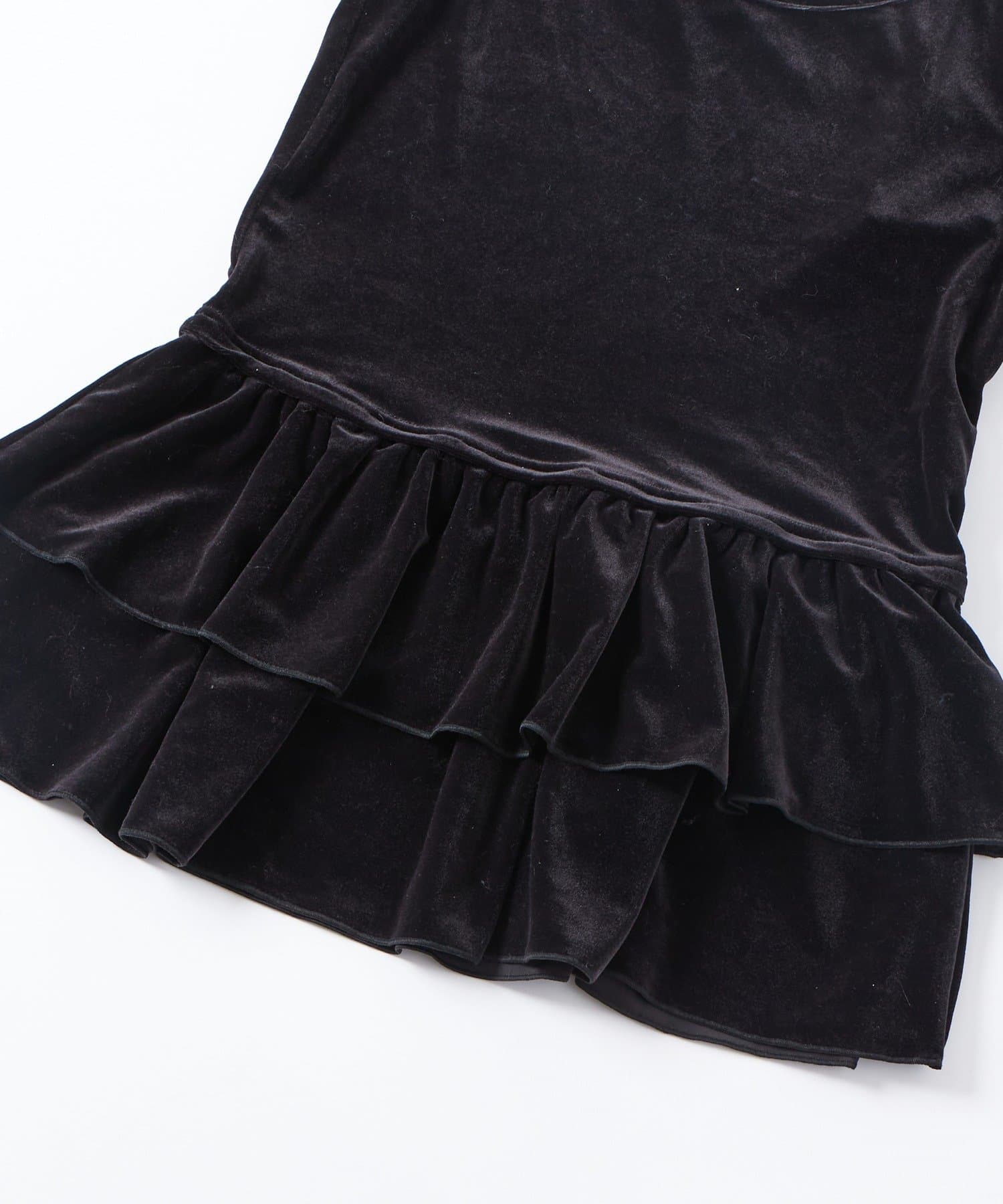 OUTLET(アウトレット) 【WHO'S WHO gallery】ベロアフリルチュニック