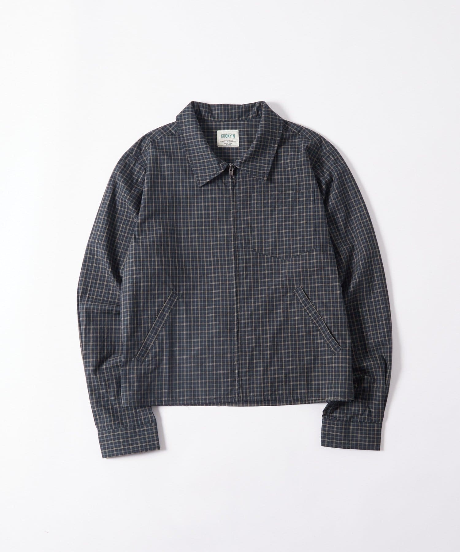OUTLET(アウトレット) 【WHO'S WHO gallery】KOOKYNチェックジップシャツ