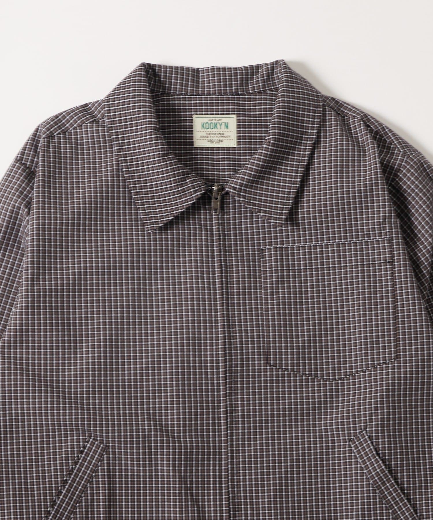 OUTLET(アウトレット) 【WHO'S WHO gallery】KOOKYNチェックジップシャツ