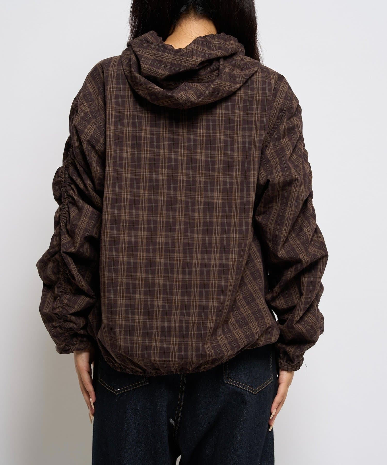 OUTLET(アウトレット) 【WHO'S WHO gallery】ギャザーフードシャツブルゾン