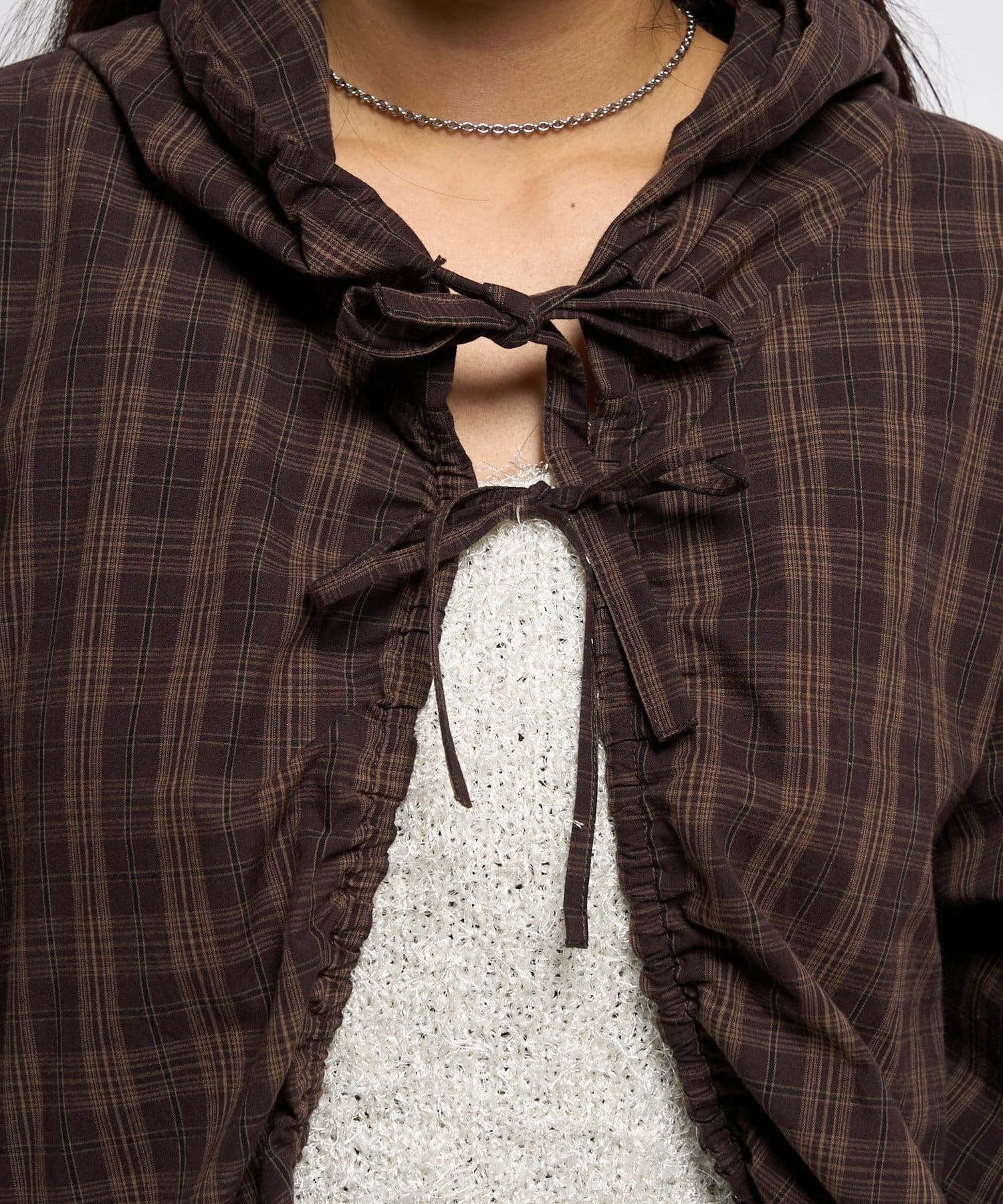 OUTLET(アウトレット) 【WHO'S WHO gallery】ギャザーフードシャツブルゾン