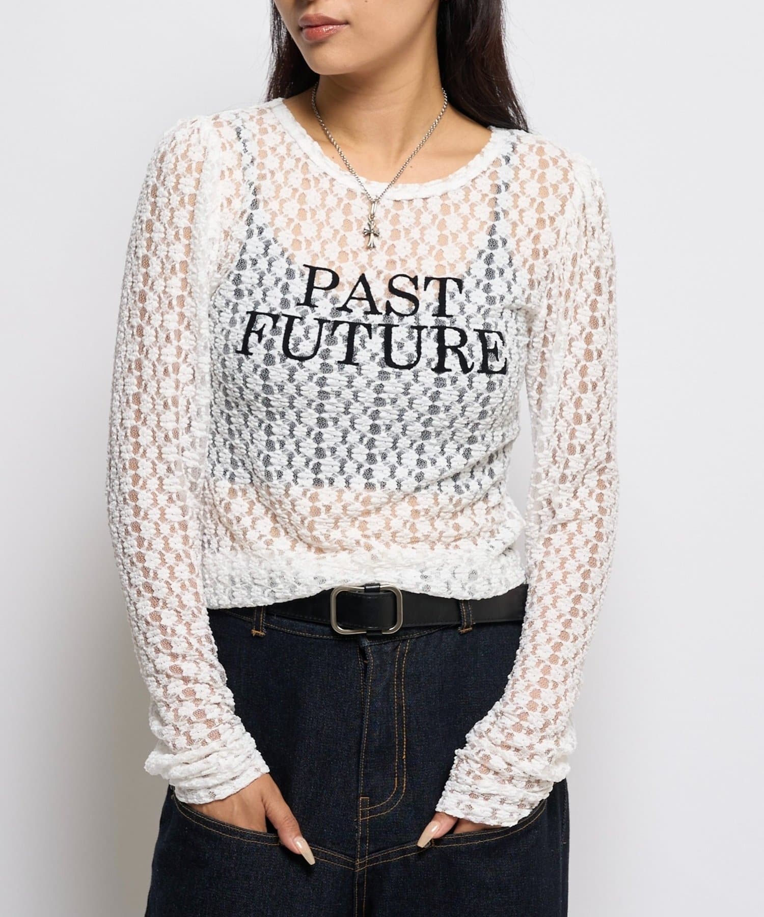 OUTLET(アウトレット) 【WHO'S WHO gallery】レースロゴロンTEE