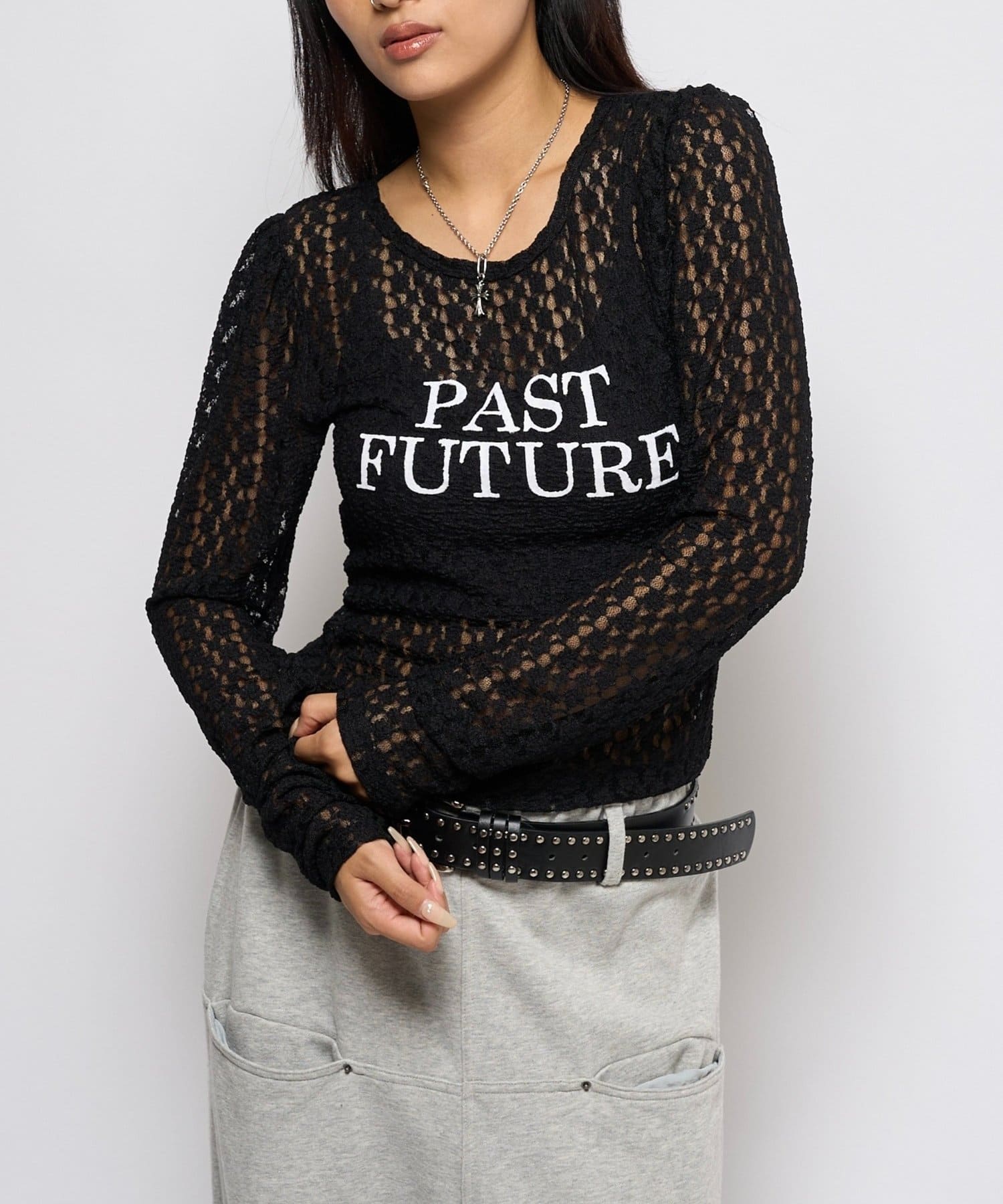 OUTLET(アウトレット) 【WHO'S WHO gallery】レースロゴロンTEE