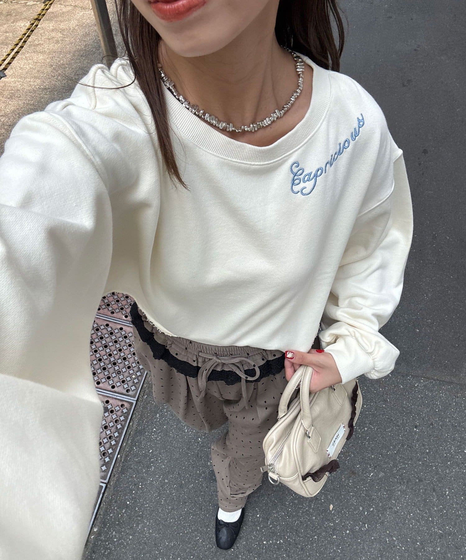 OUTLET(アウトレット) 【Ciaopanic】ネック刺?ピグメントショートスウェット