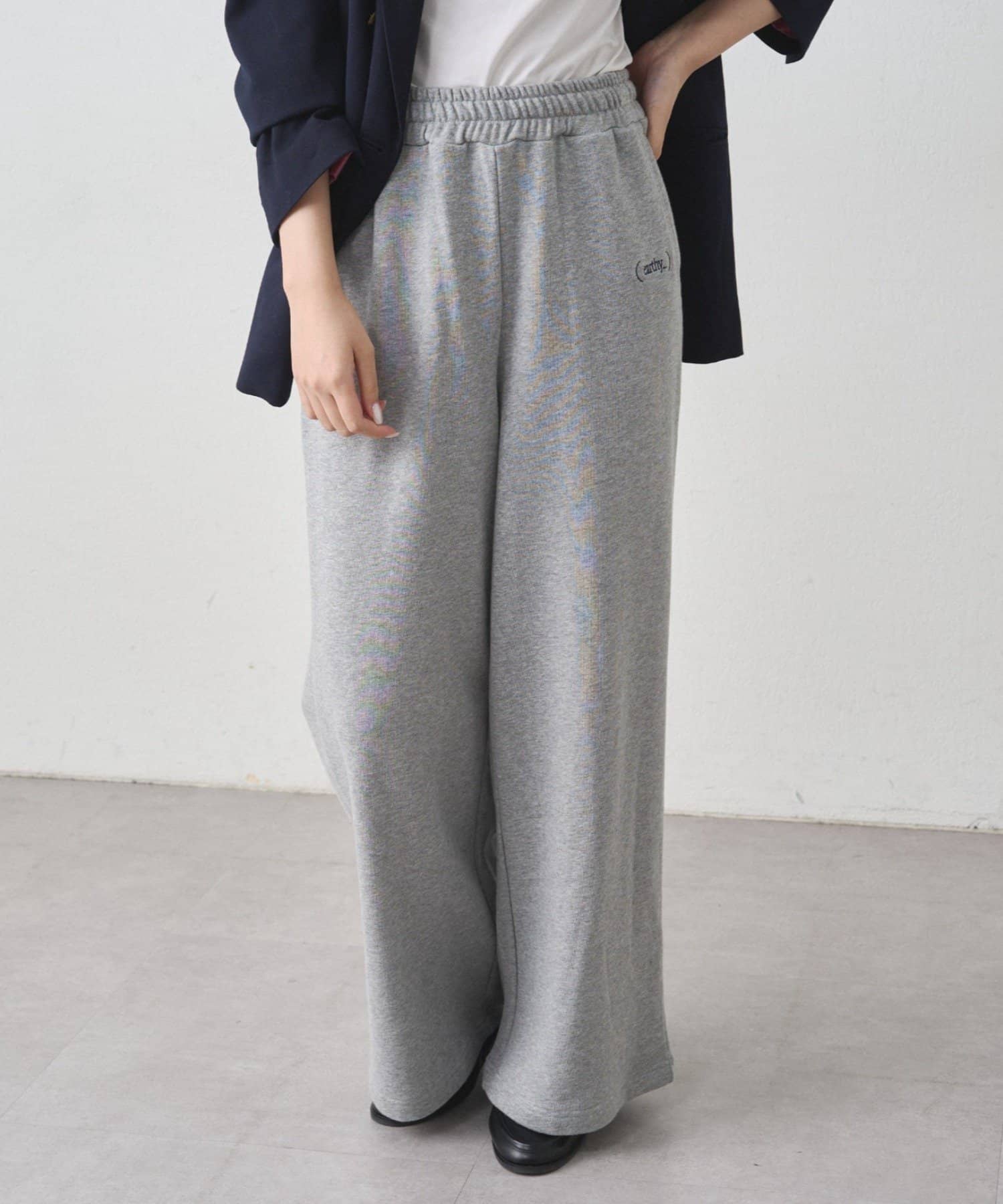 OUTLET(アウトレット) 【earthy_】スウェットイージーワイドパンツ