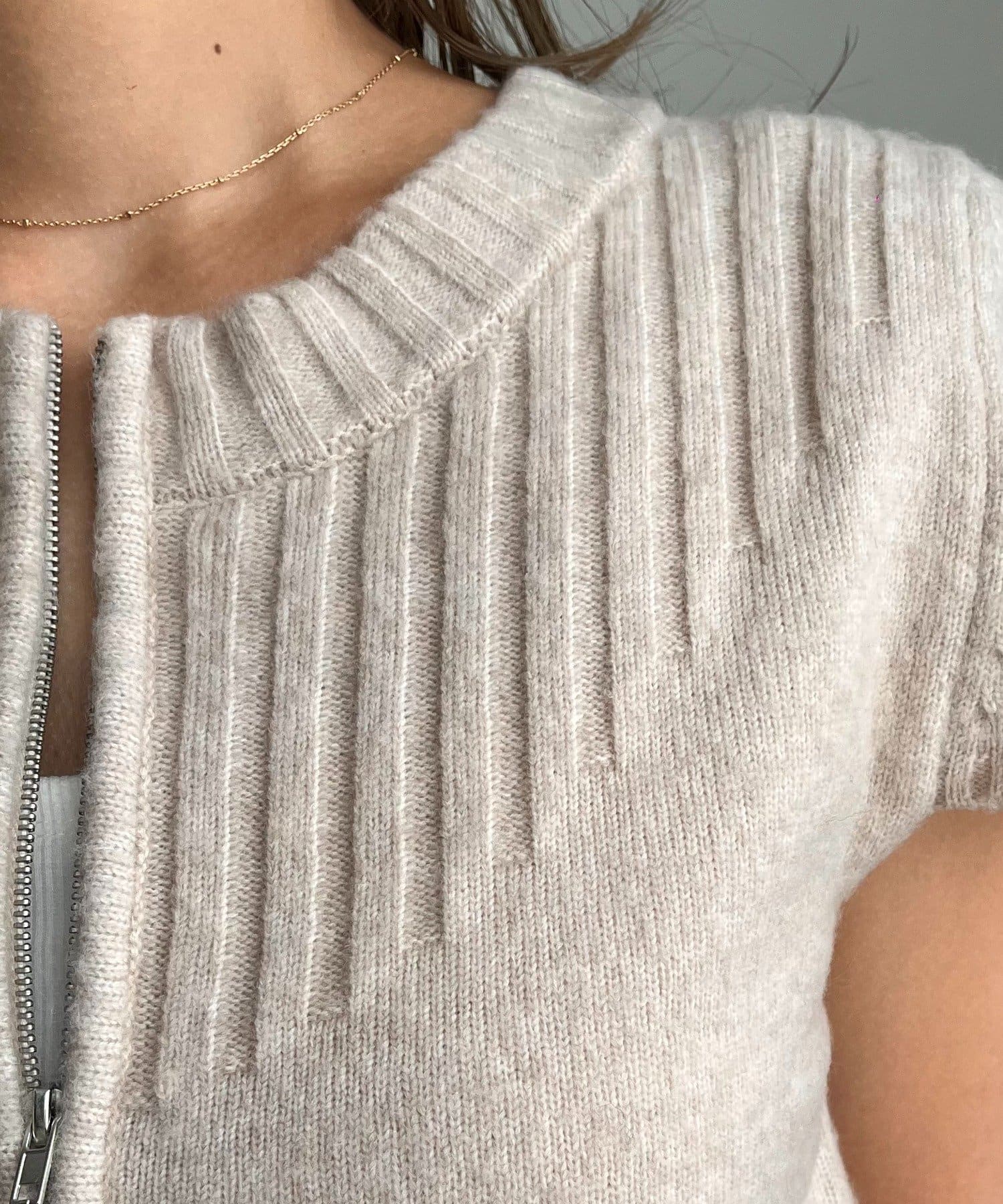 OUTLET(アウトレット) 【CAPRICIEUX LE'MAGE】ミニスリーブZIPニット