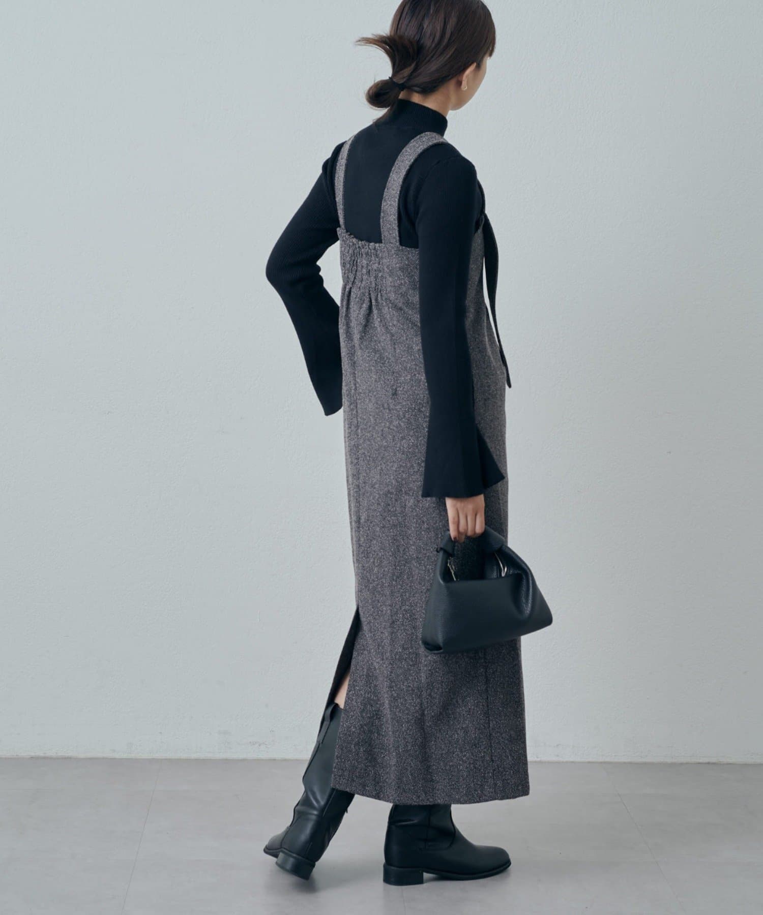 OUTLET(アウトレット) 【Lui's】ストラップタックジャンスカ