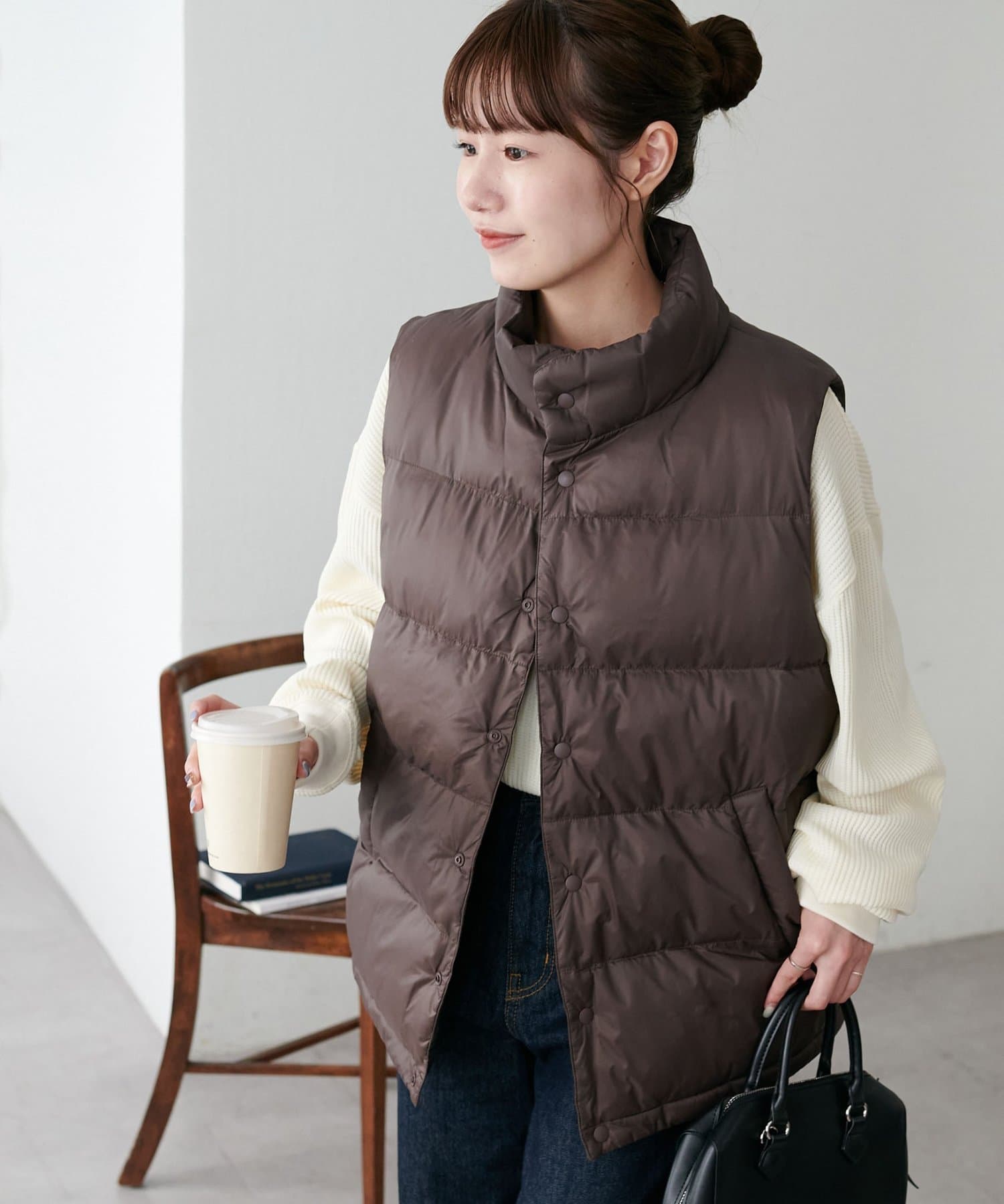 OUTLET(アウトレット) 【Discoat】【ユニセックス】リップナイロン中綿ベスト