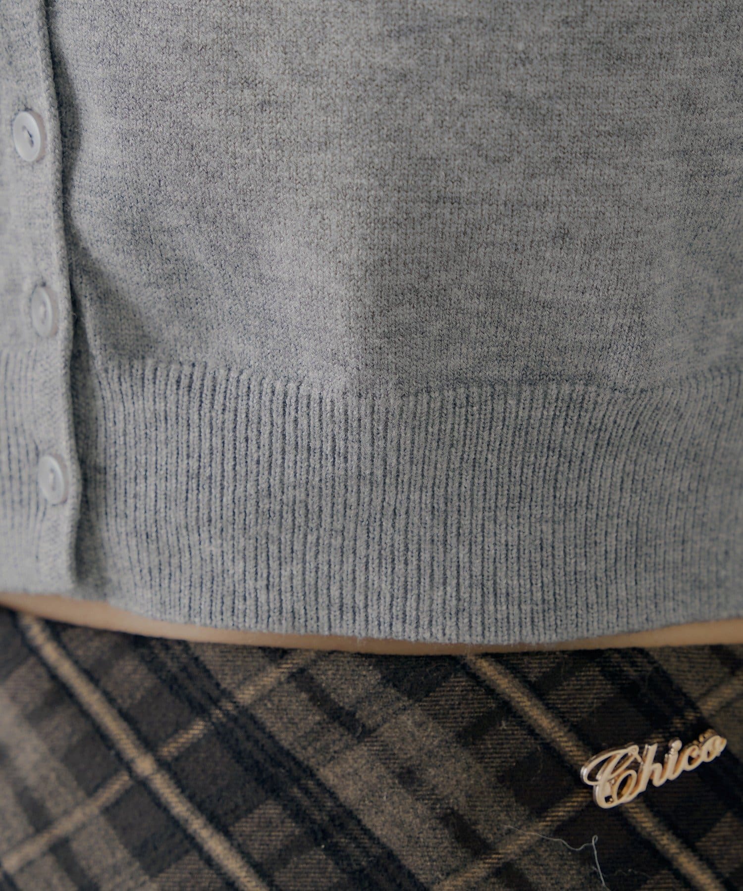 OUTLET(アウトレット) 【Chico】ショート丈袖ファーカーディガン