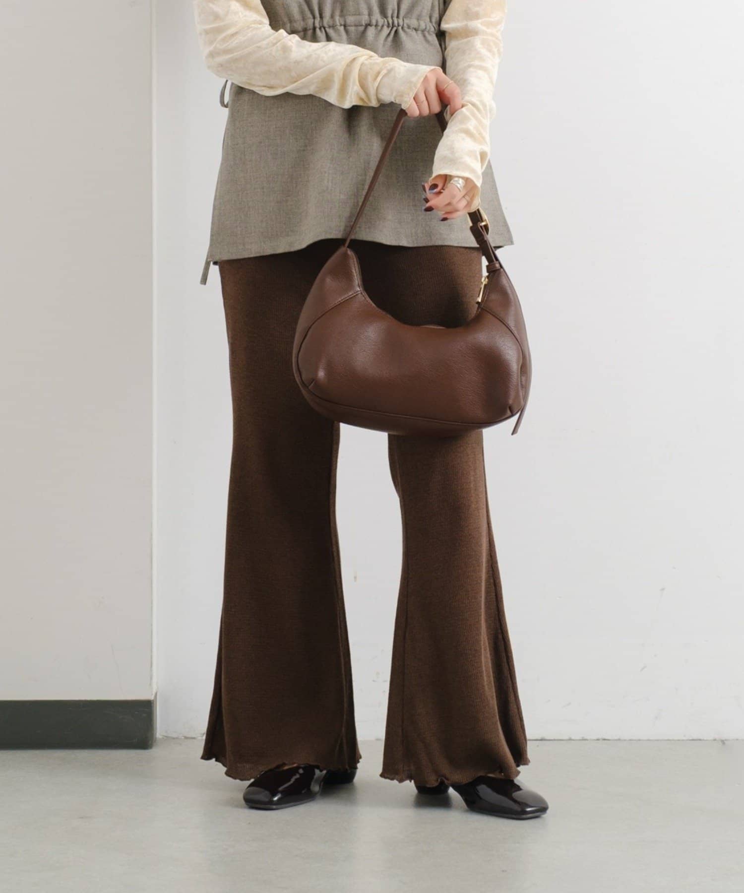 OUTLET(アウトレット) 【Kastane】ワッフルフレアパンツ