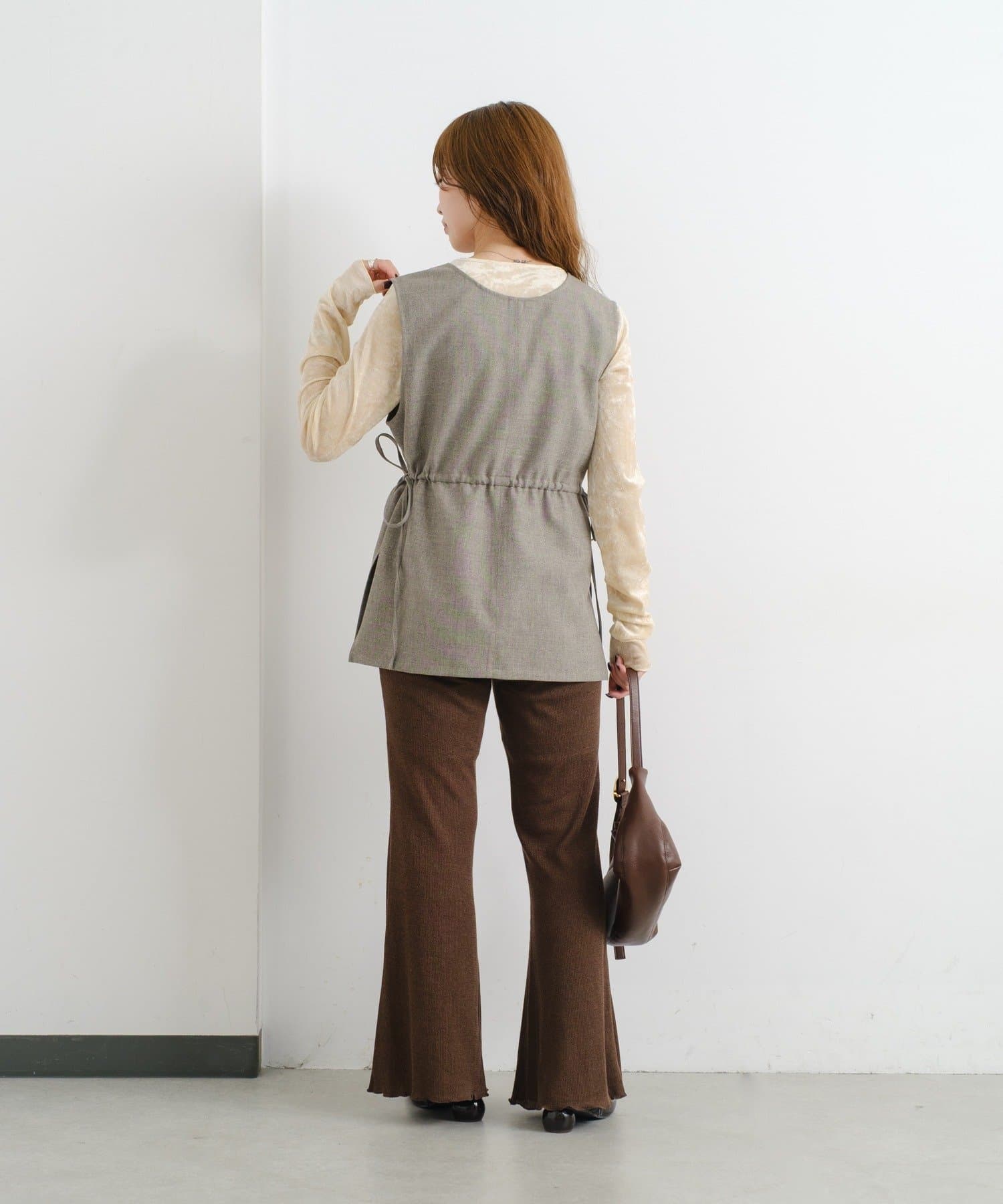 OUTLET(アウトレット) 【Kastane】ワッフルフレアパンツ