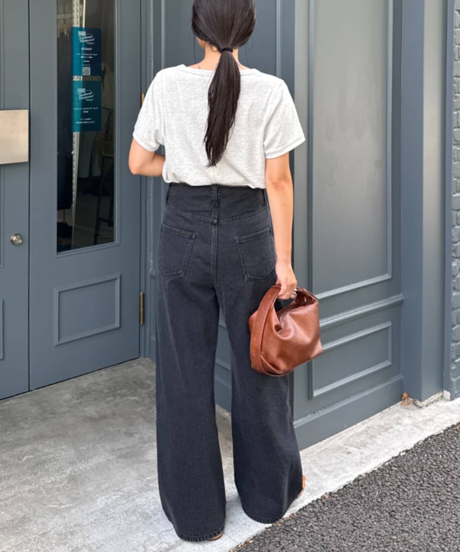 OUTLET(アウトレット) 【CIAOPANIC TYPY】ワンポイント刺繍リブコンパクト半袖Tee