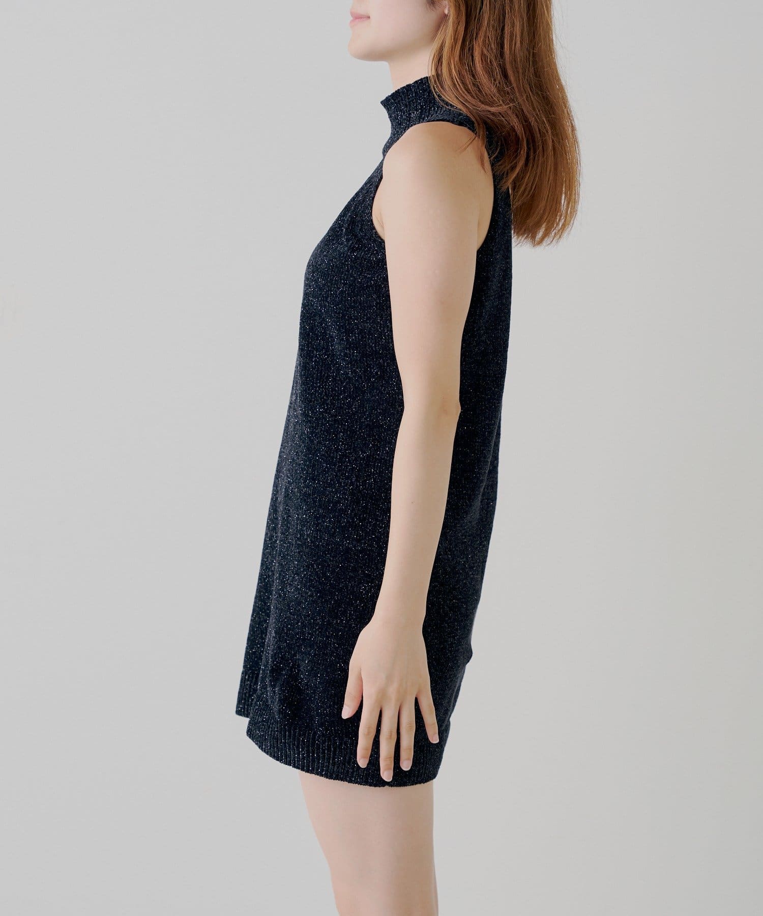 OUTLET(アウトレット) 【Chico】ベロアモールノースリワンピース+カーディガンセット