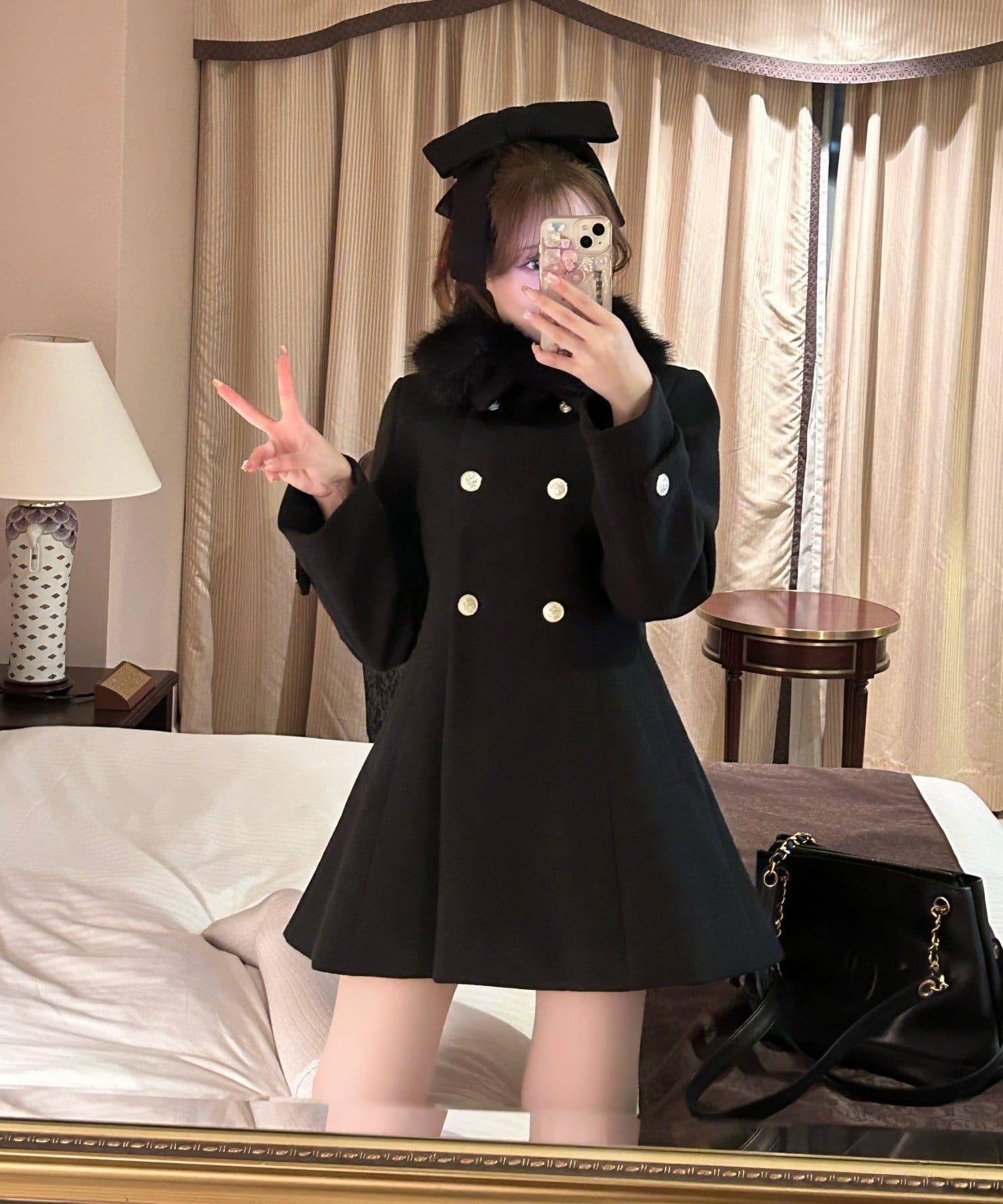 OLIVE des OLIVE(オリーブ デ オリーブ) 【インフルエンサー企画】Keru マルチwayリボンミドルコート