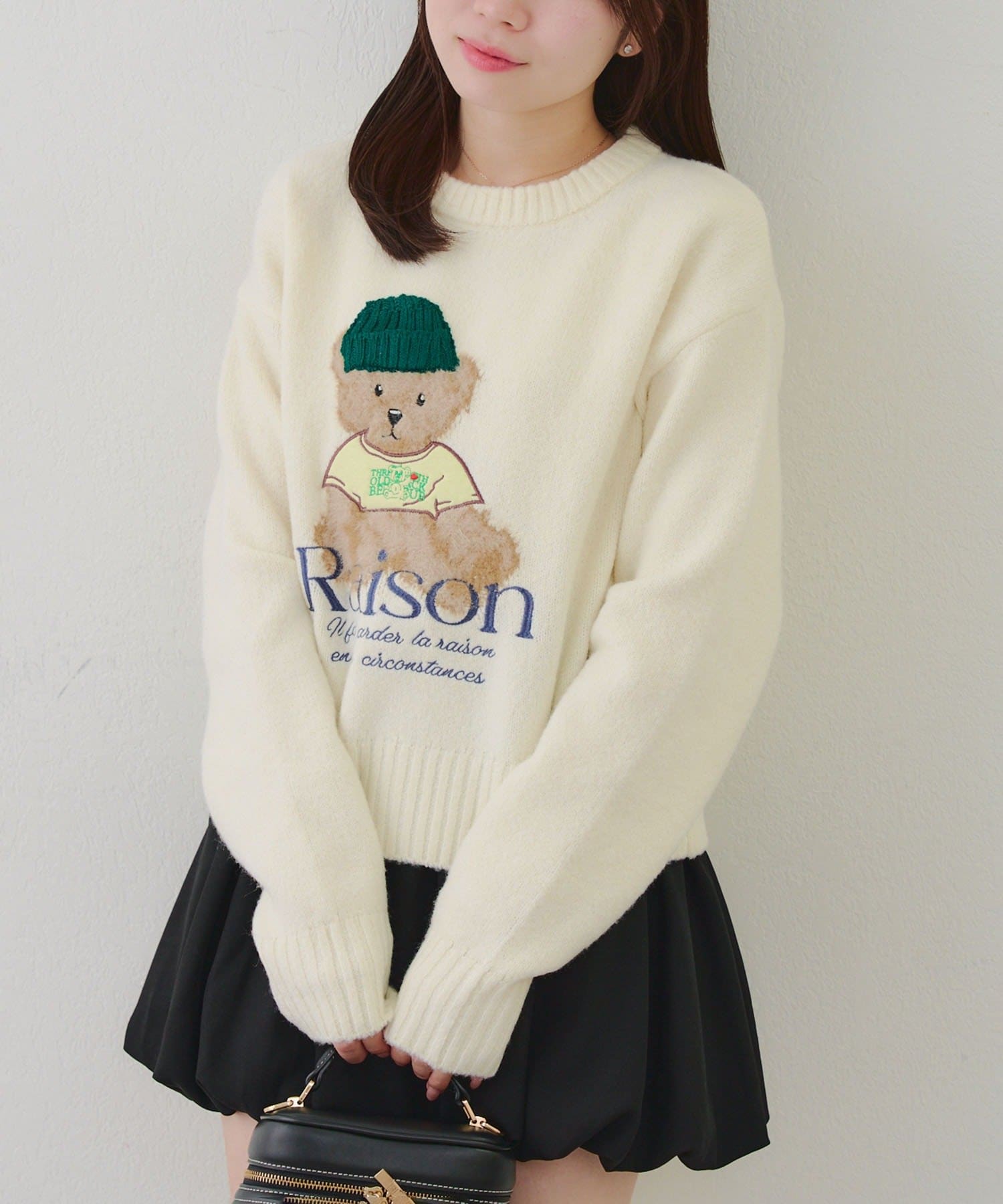 NICE CLAUP / OLIVE des OLIVE OUTLET(ナイスクラップ  / オリーブ デ オリーブ アウトレット) 【RMAF】ニット帽クマプルオーバー