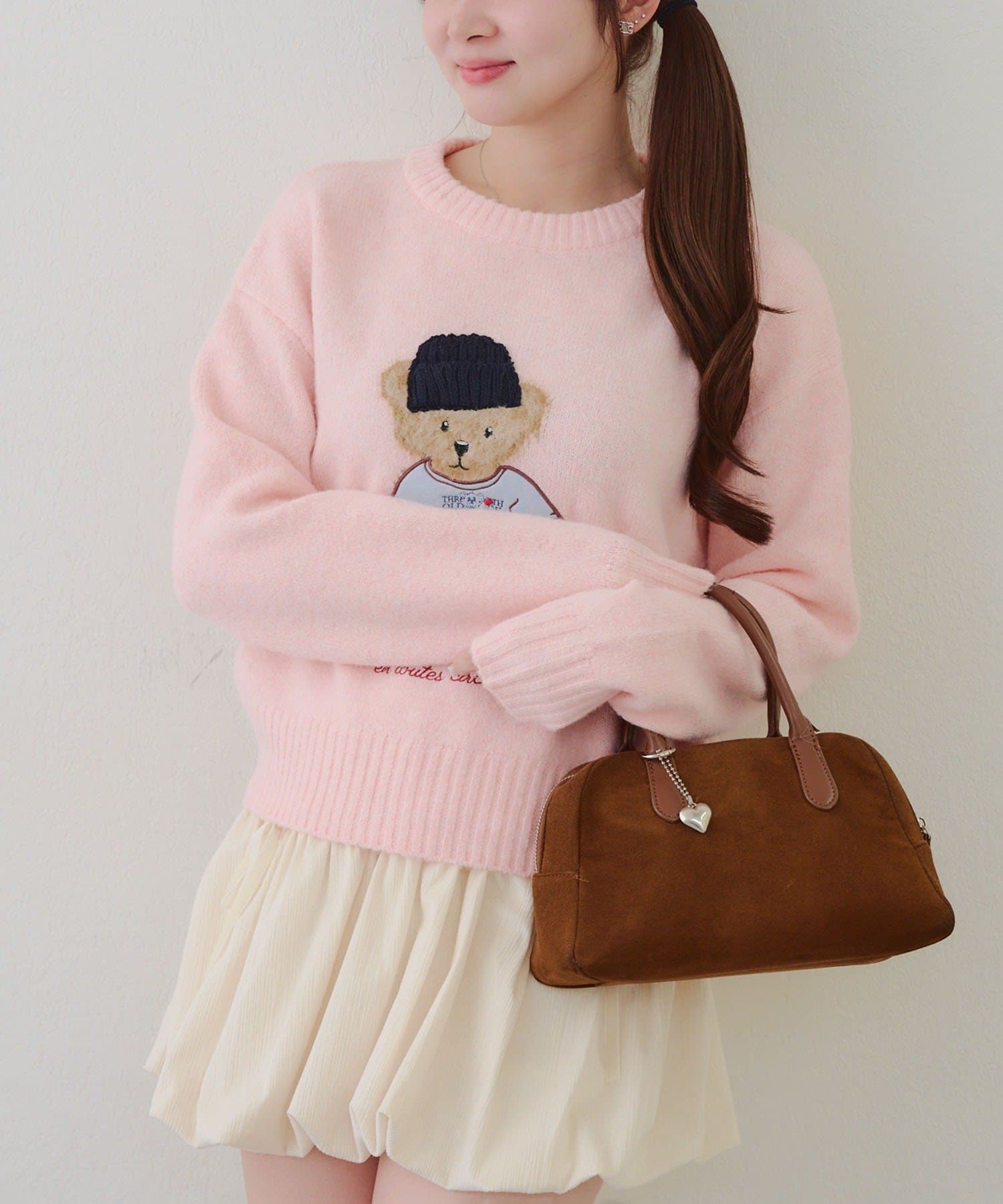 NICE CLAUP / OLIVE des OLIVE OUTLET(ナイスクラップ  / オリーブ デ オリーブ アウトレット) 【RMAF】ニット帽クマプルオーバー