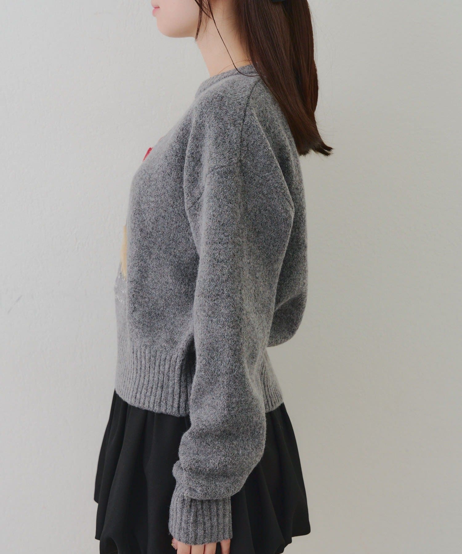 NICE CLAUP / OLIVE des OLIVE OUTLET(ナイスクラップ  / オリーブ デ オリーブ アウトレット) 【RMAF】ニット帽クマプルオーバー