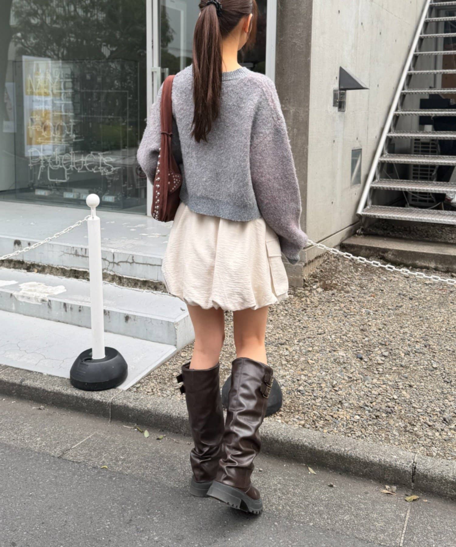 w closet(ダブルクローゼット) DOGショートニット