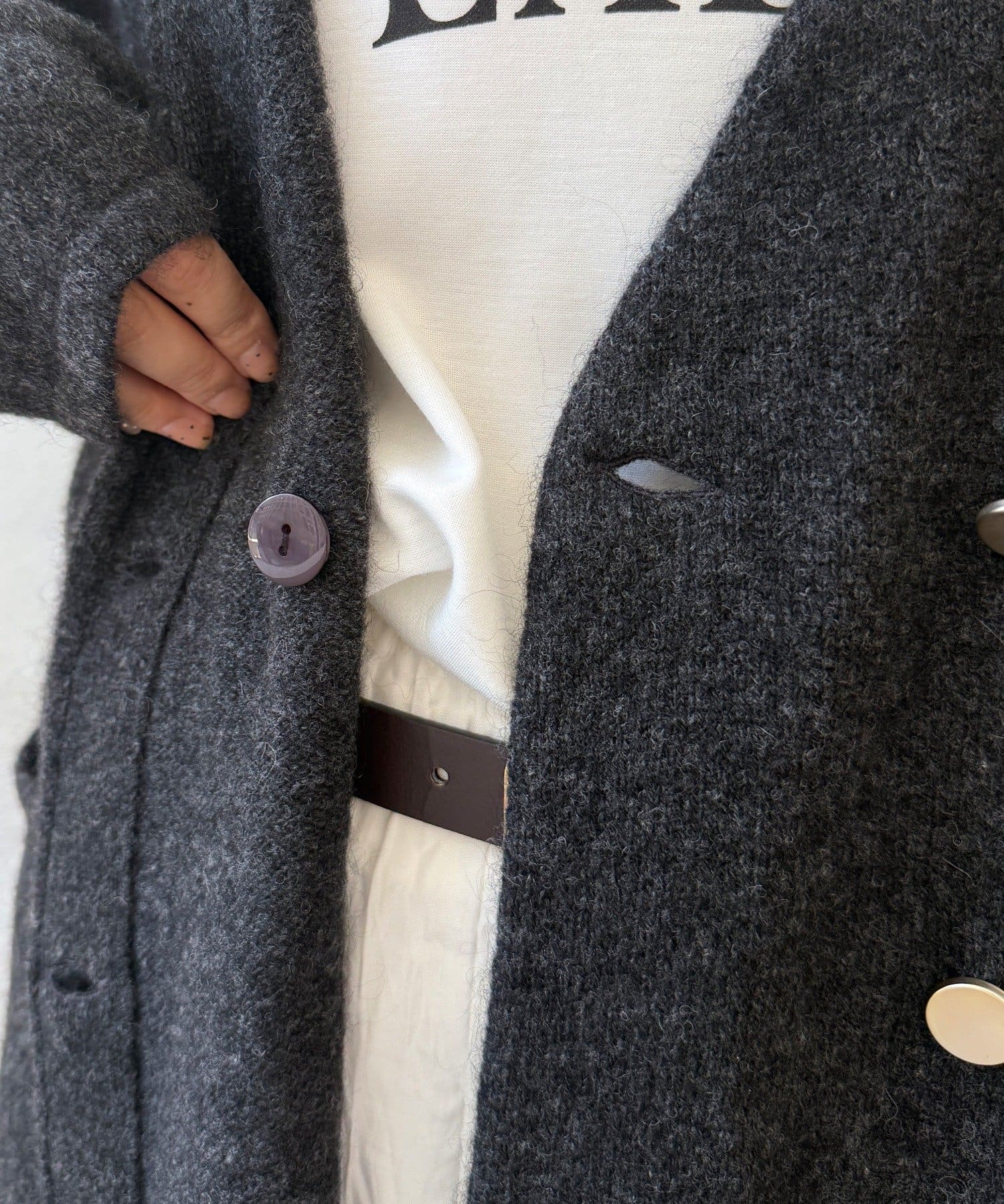 DOUDOU(ドゥドゥ) ヤクウールニットジャケット