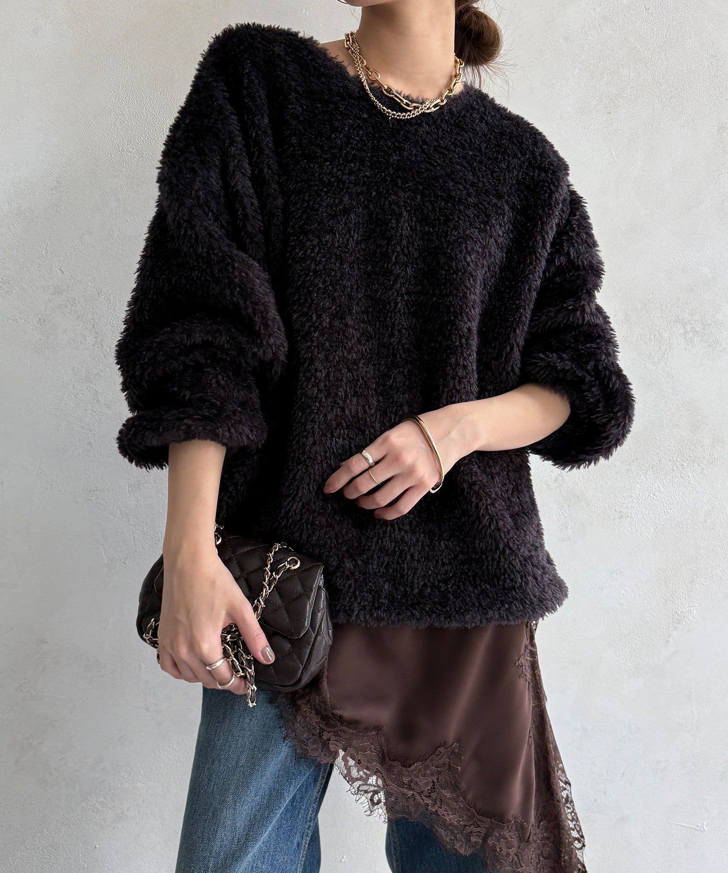 DOUDOU(ドゥドゥ) 【WEB限定】フリースプルオーバー