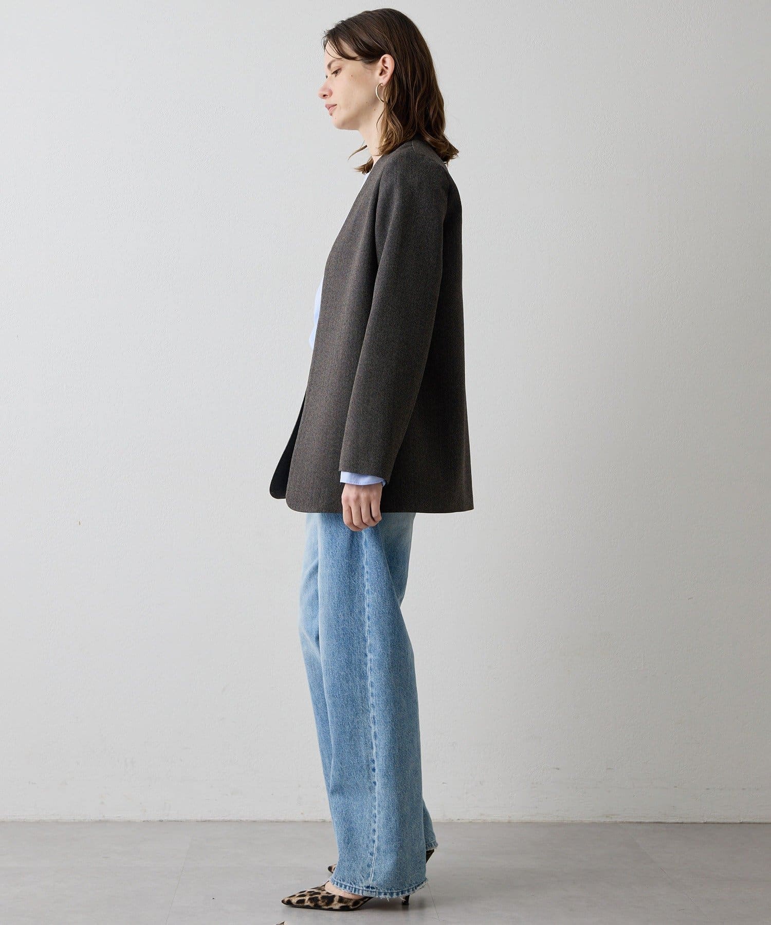 Drawing Numbers(ドローイングナンバーズ) 《セットアップ対応可》オーガニックウールノーカラージャケット