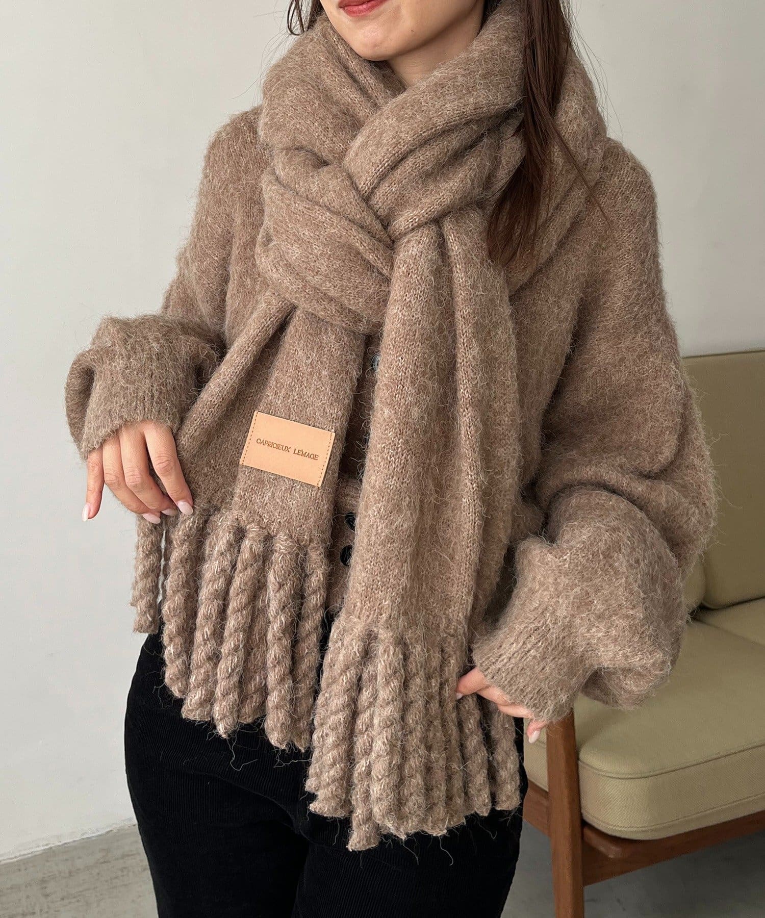 CAPRICIEUX LE'MAGE(カプリシュレマージュ) モヘア起毛マフラー