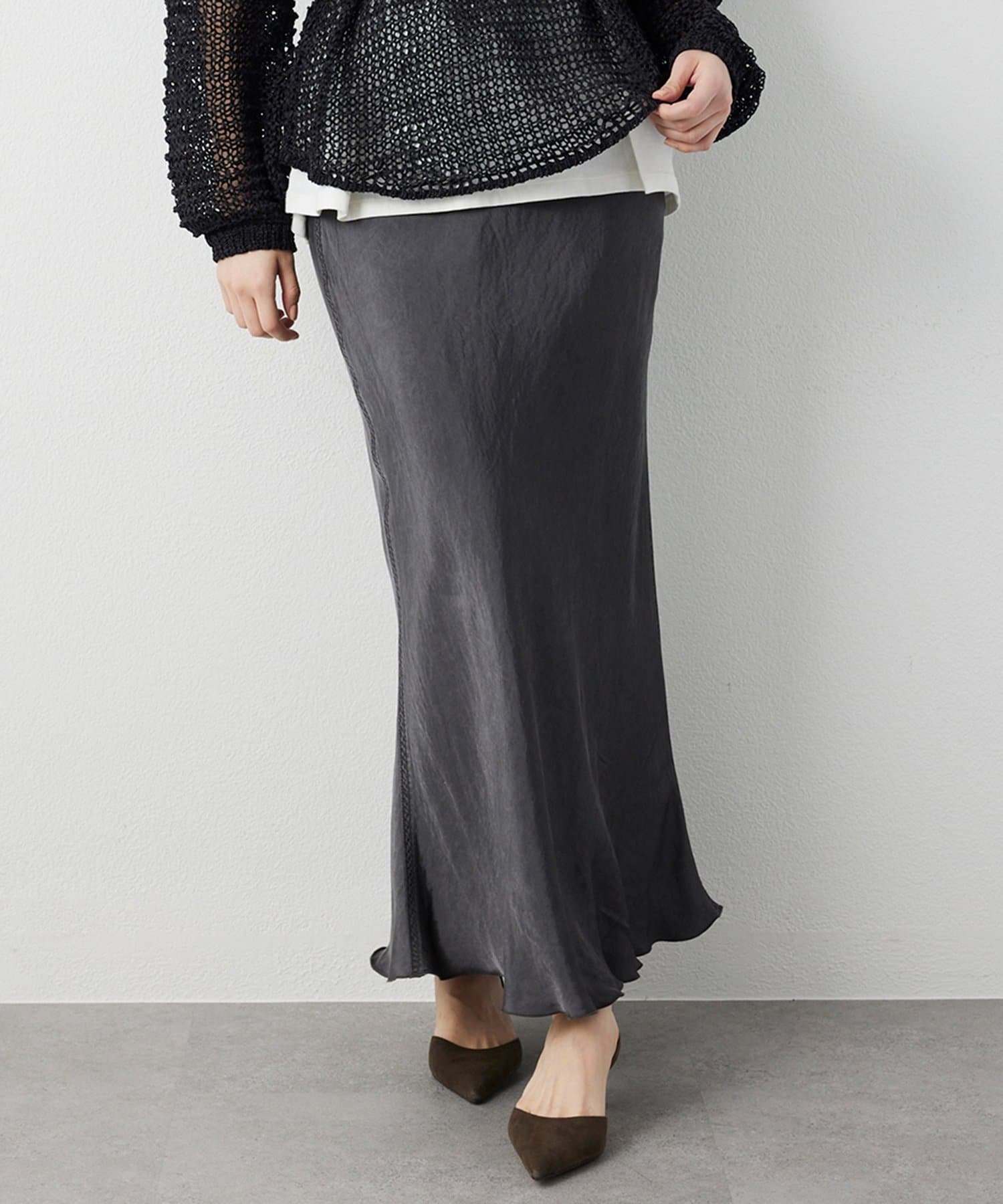 Whim Gazette(ウィム ガゼット) ピグメントロングスカート